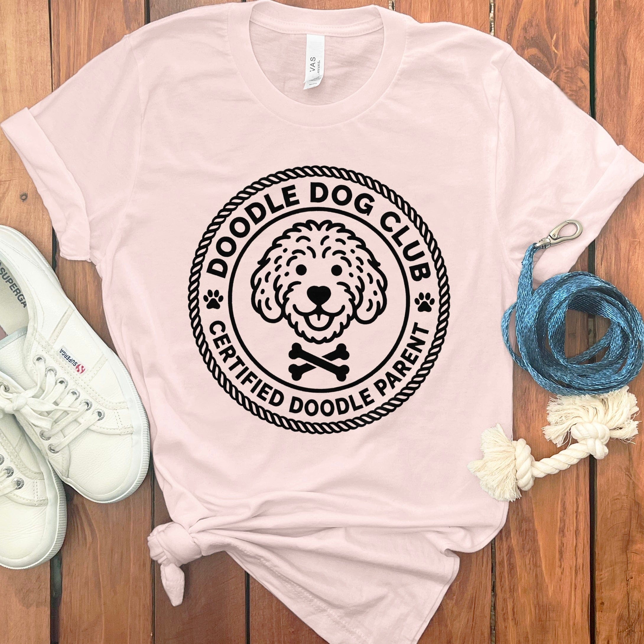 Doodle Dog Club T-Shirt in Soft Pink / S by Puppy Jo
