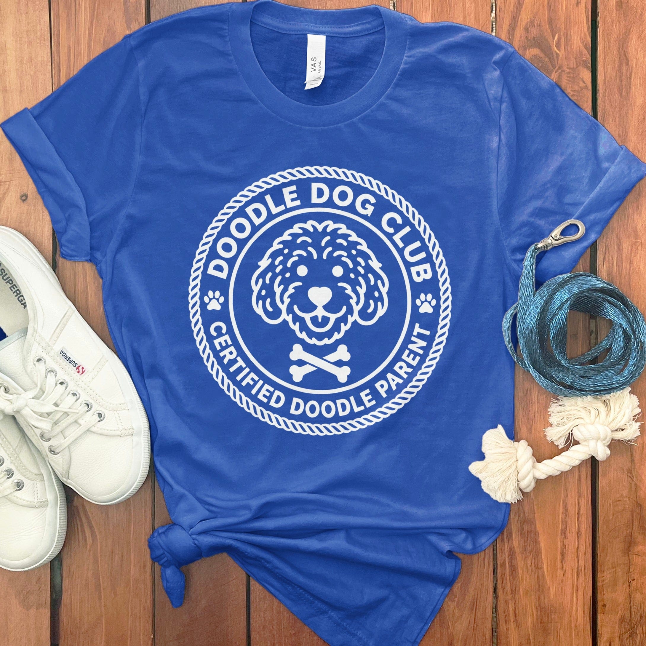 Doodle Dog Club T-Shirt in True Royal / S by Puppy Jo
