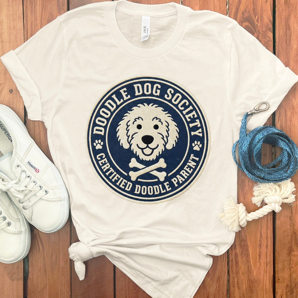 Doodle Dog Society T-Shirt in Natural / S by Puppy Jo