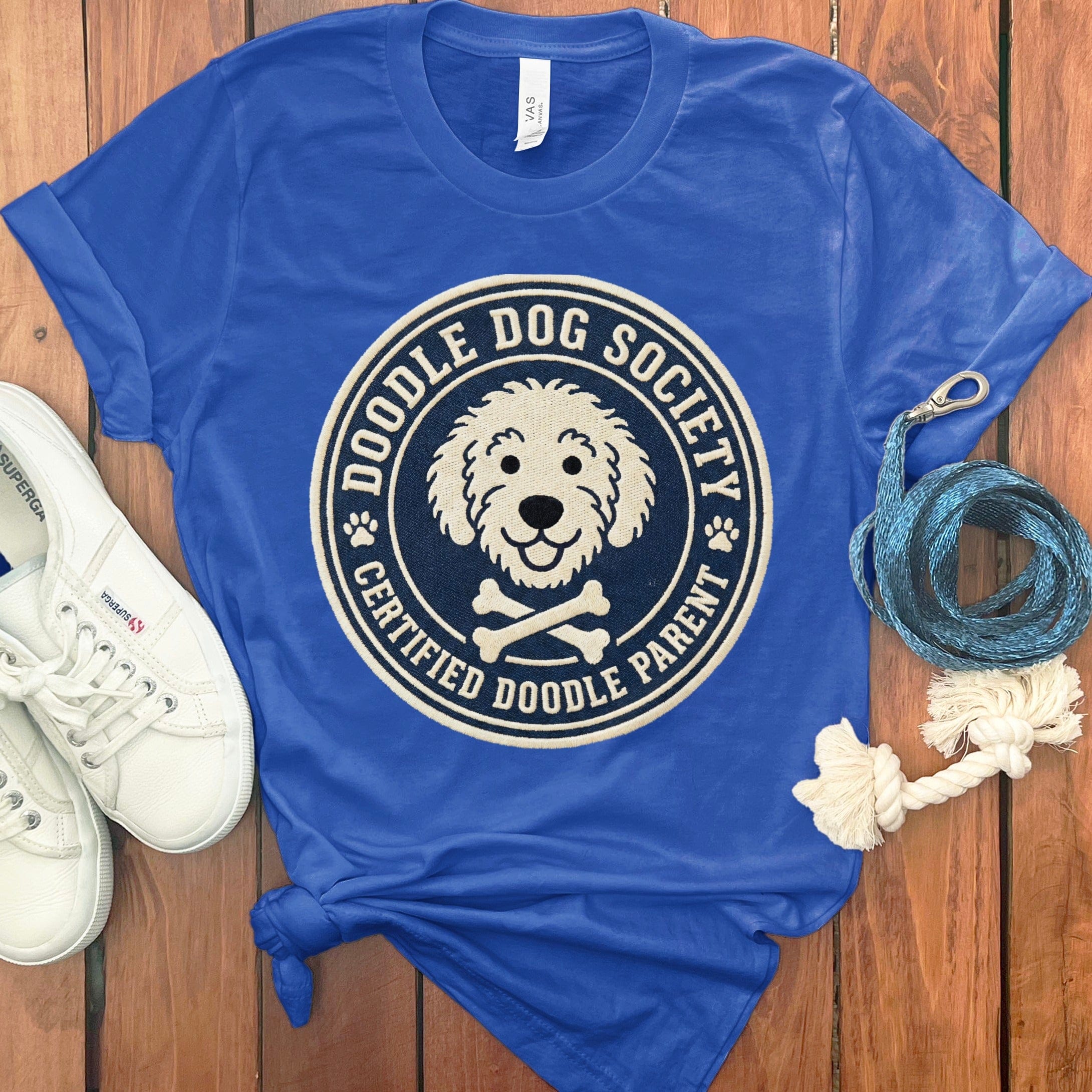 Doodle Dog Society T-Shirt in True Royal / S by Puppy Jo