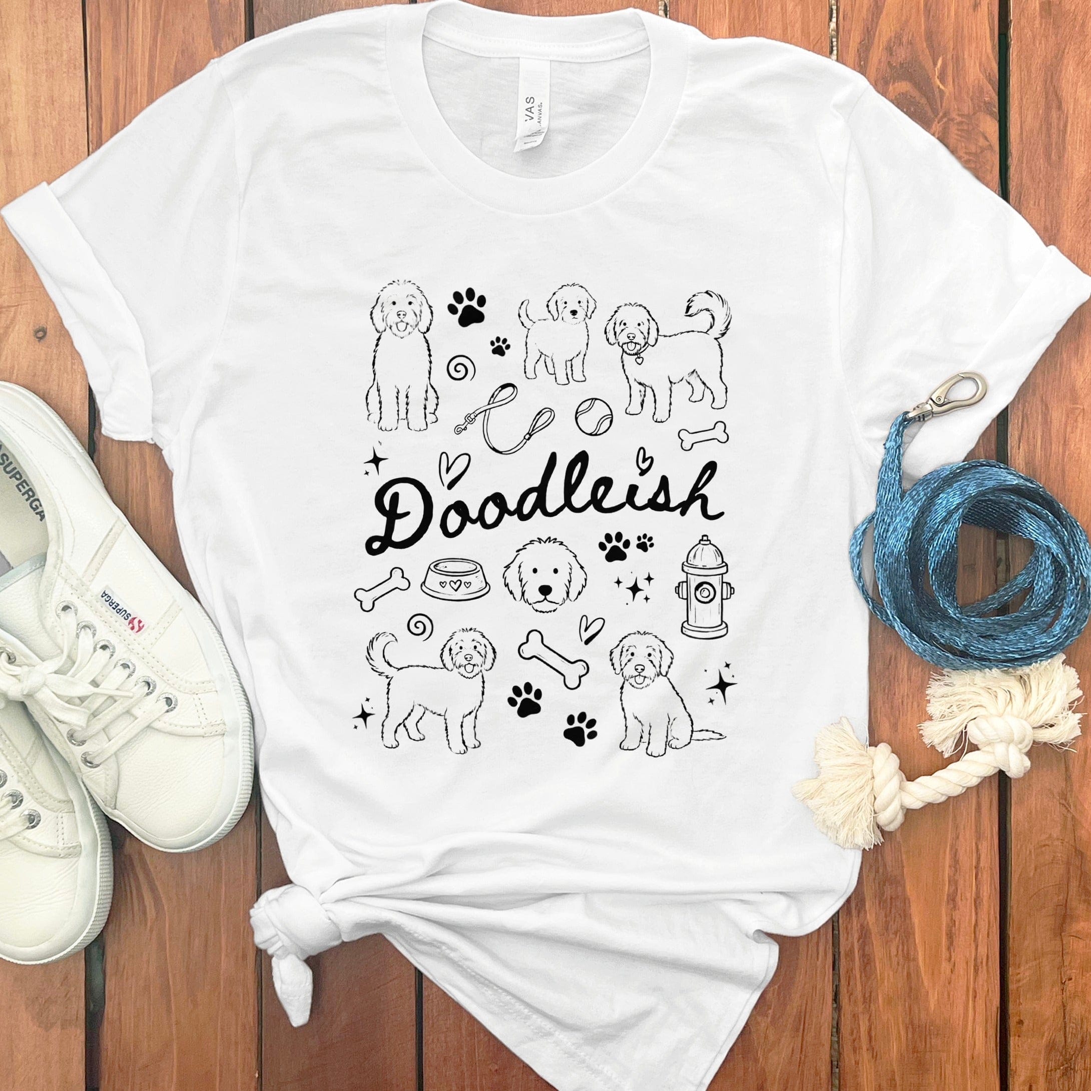 Doodle Dog T-Shirt in White / S by Puppy Jo