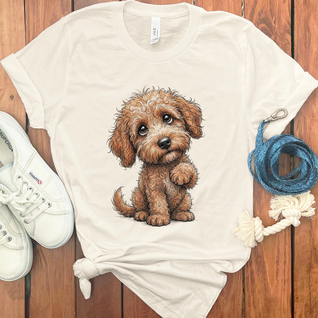 Doodle Eyes T-Shirt in Natural / M by Puppy Jo