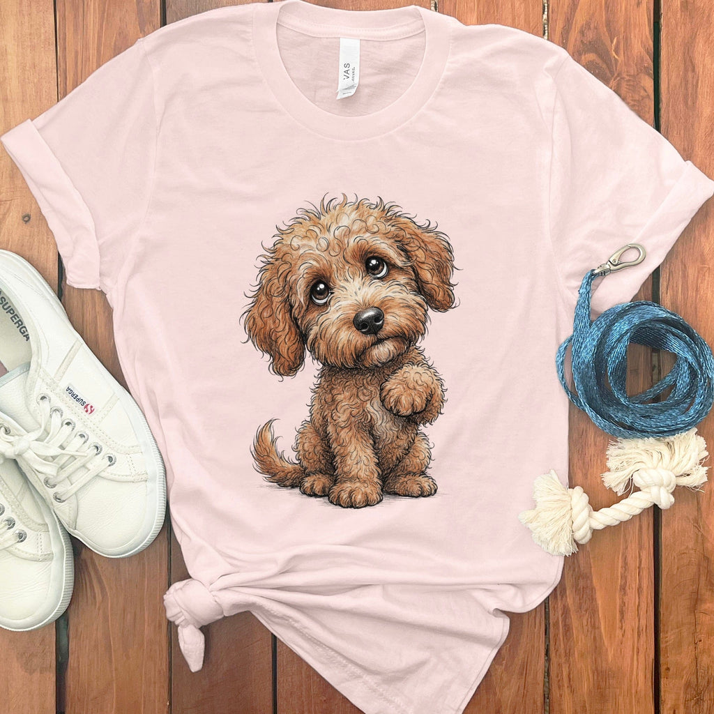 Doodle Eyes T-Shirt in Soft Pink / M by Puppy Jo