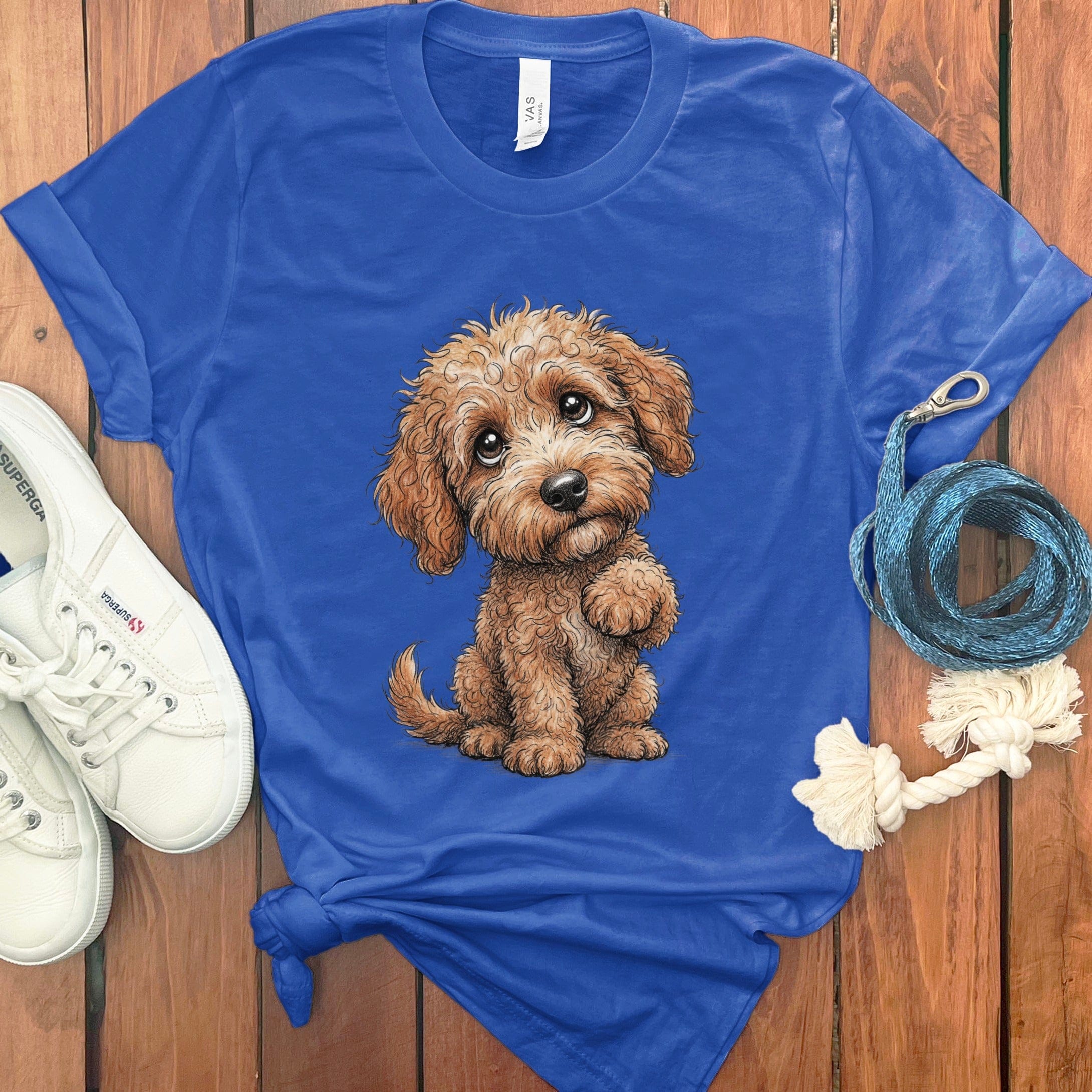 Doodle Eyes T-Shirt in True Royal / M by Puppy Jo