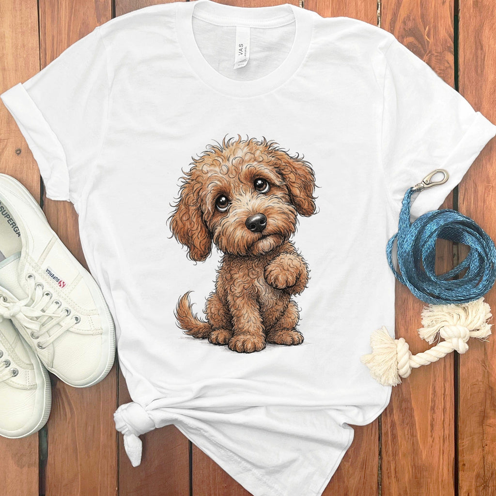 Doodle Eyes T-Shirt in White / M by Puppy Jo