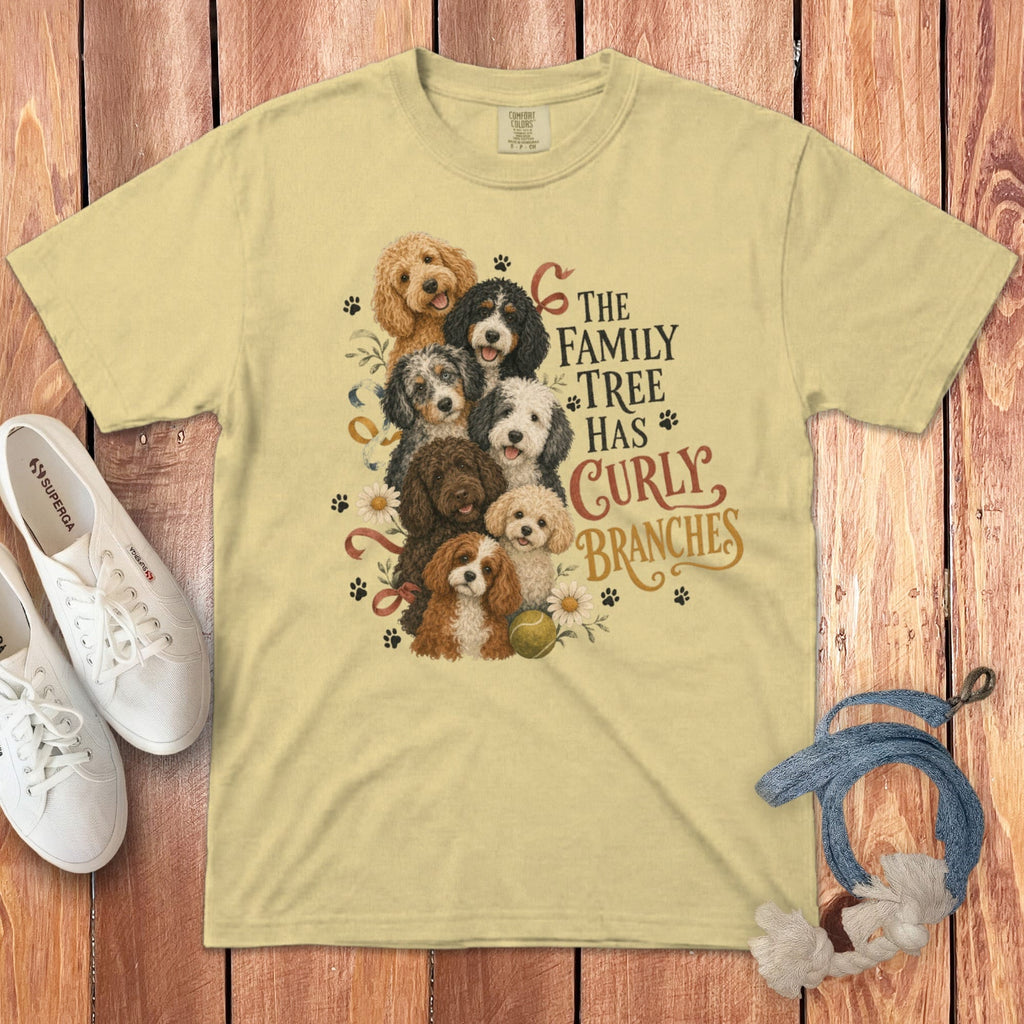 Doodle Family Tree Signature T-Shirt in Butter / S by Puppy Jo