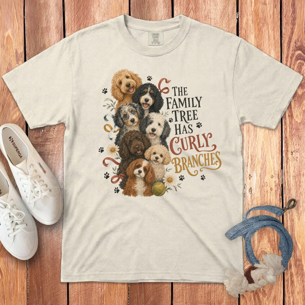 Doodle Family Tree Signature T-Shirt in Ivory / S by Puppy Jo