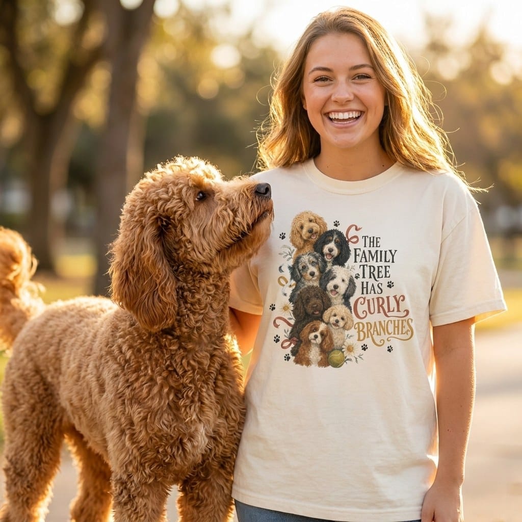 Doodle Family Tree Signature T-Shirt in by Puppy Jo