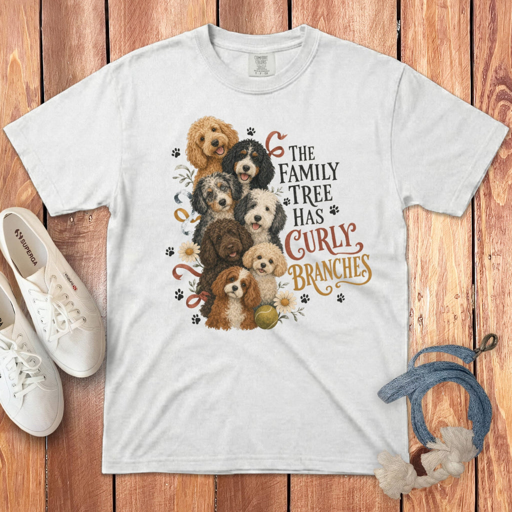 Doodle Family Tree Signature T-Shirt in White / S by Puppy Jo