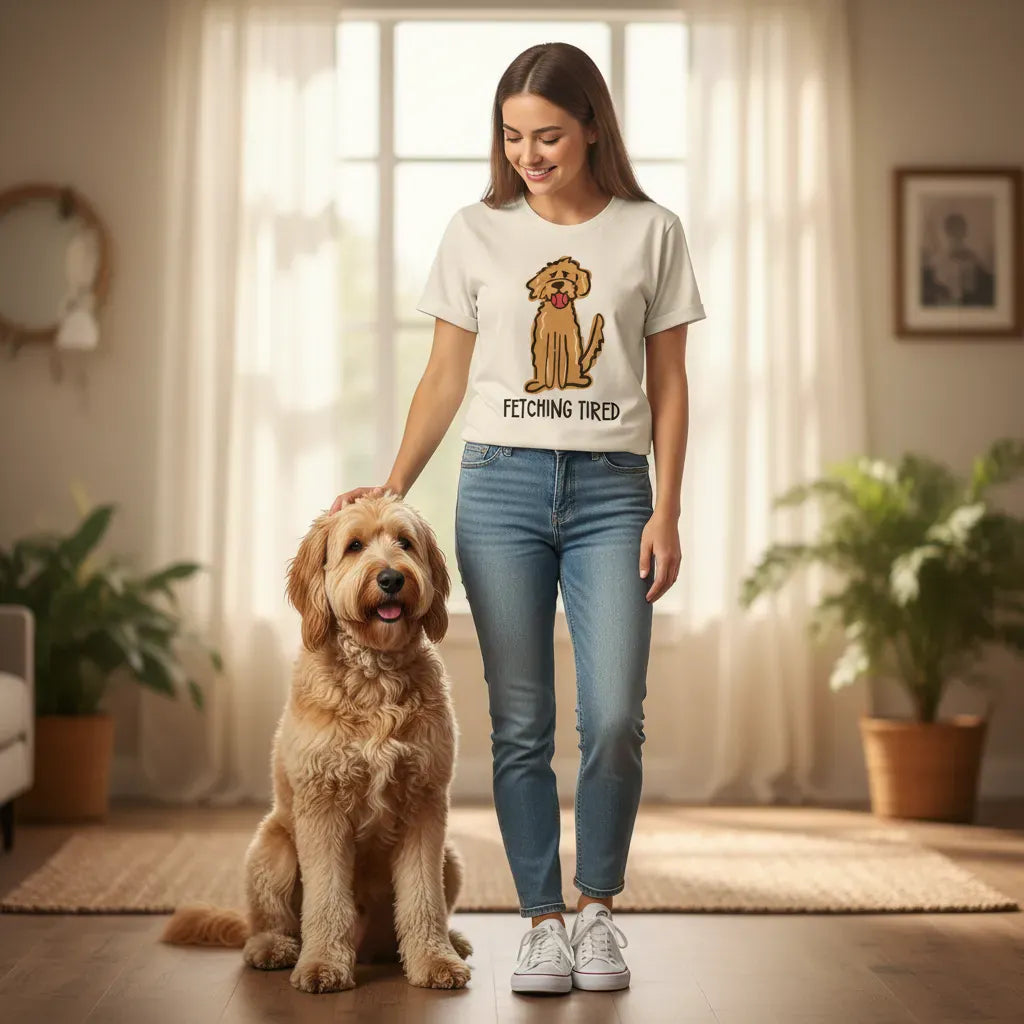 Doodle Fetching Tired T-Shirt in by Puppy Jo