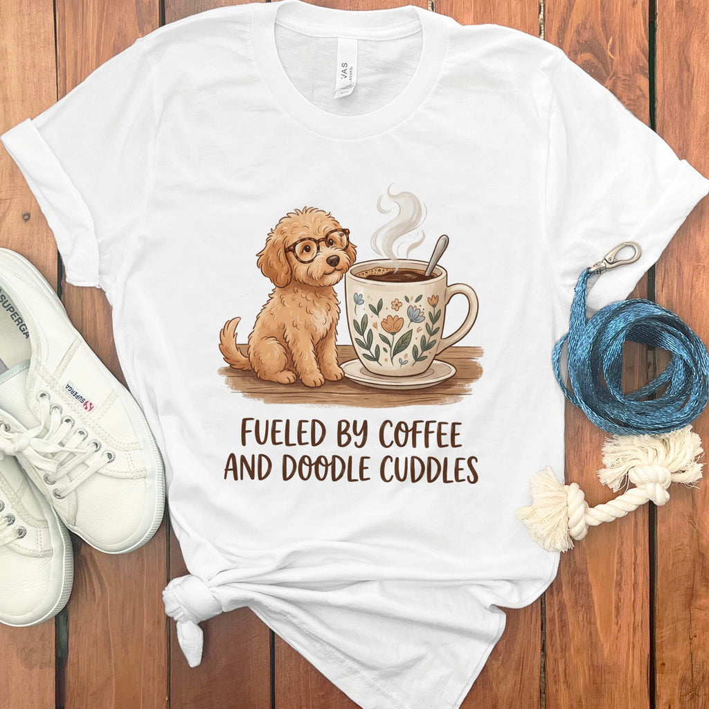 Doodle Fueled T-Shirt in White / S by Puppy Jo