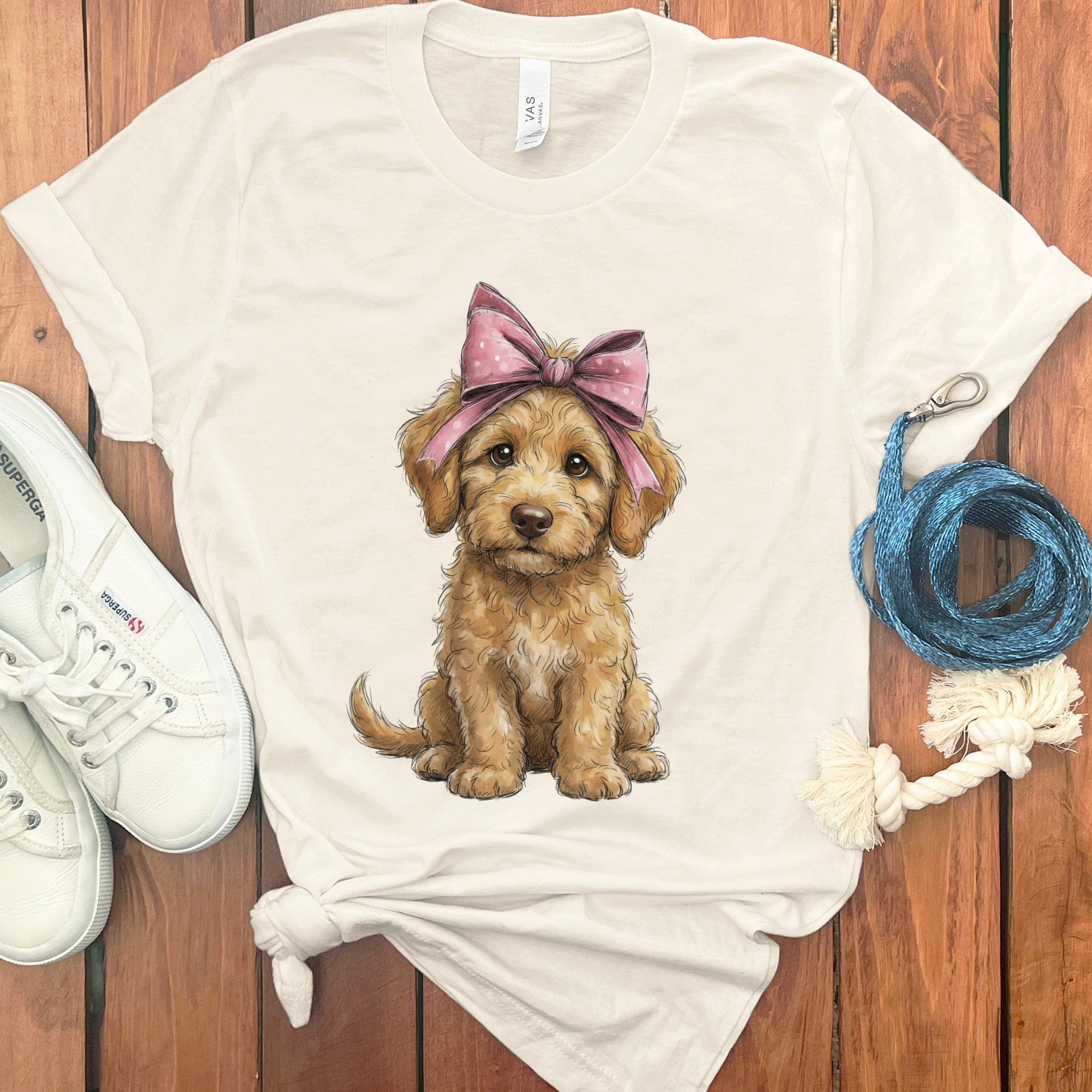 Doodle Girl T-Shirt in Natural / S by Puppy Jo