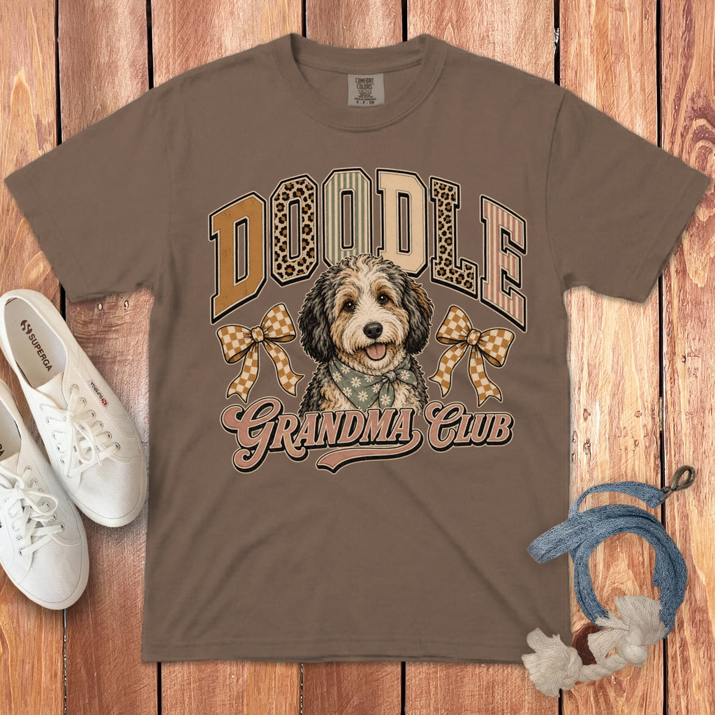 Doodle Grandma Club Signature T-Shirt in Espresso / S by Puppy Jo