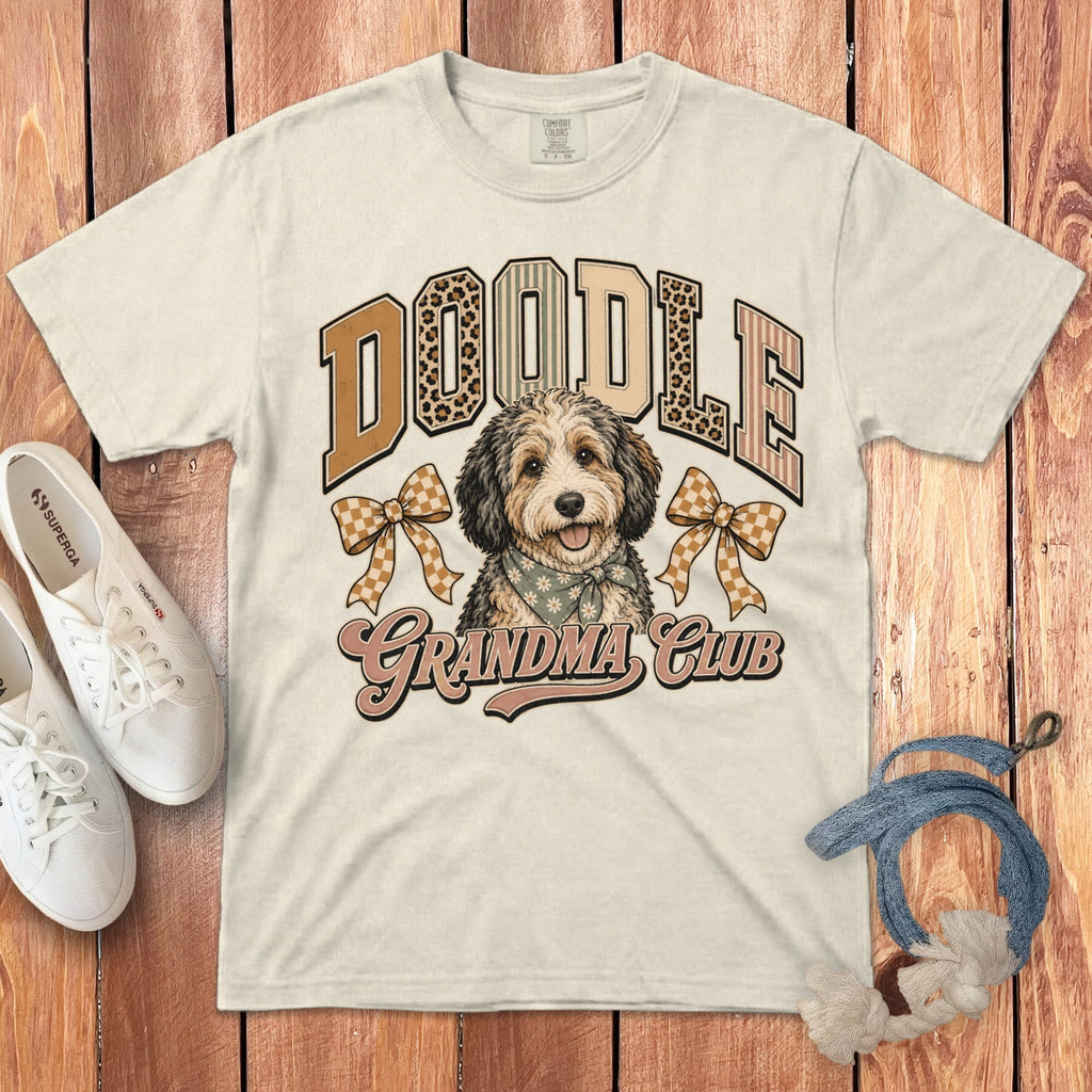 Doodle Grandma Club Signature T-Shirt in Ivory / S by Puppy Jo