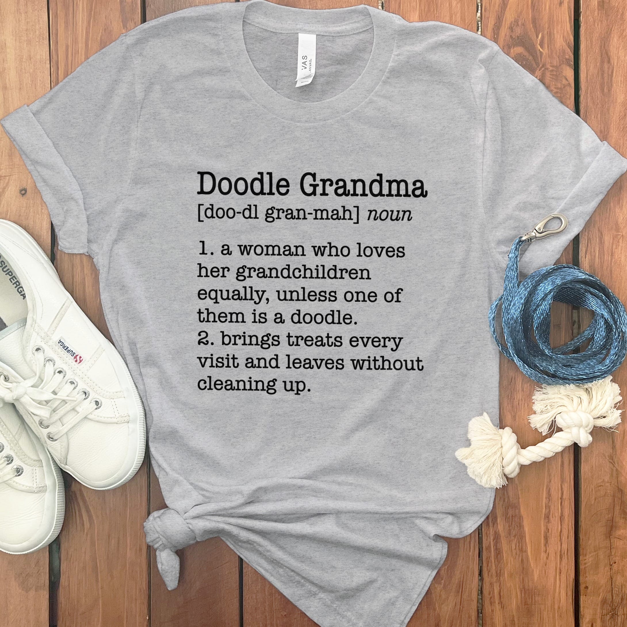 Doodle Grandma Dictionary T-Shirt in Athletic Heather / S by Puppy Jo