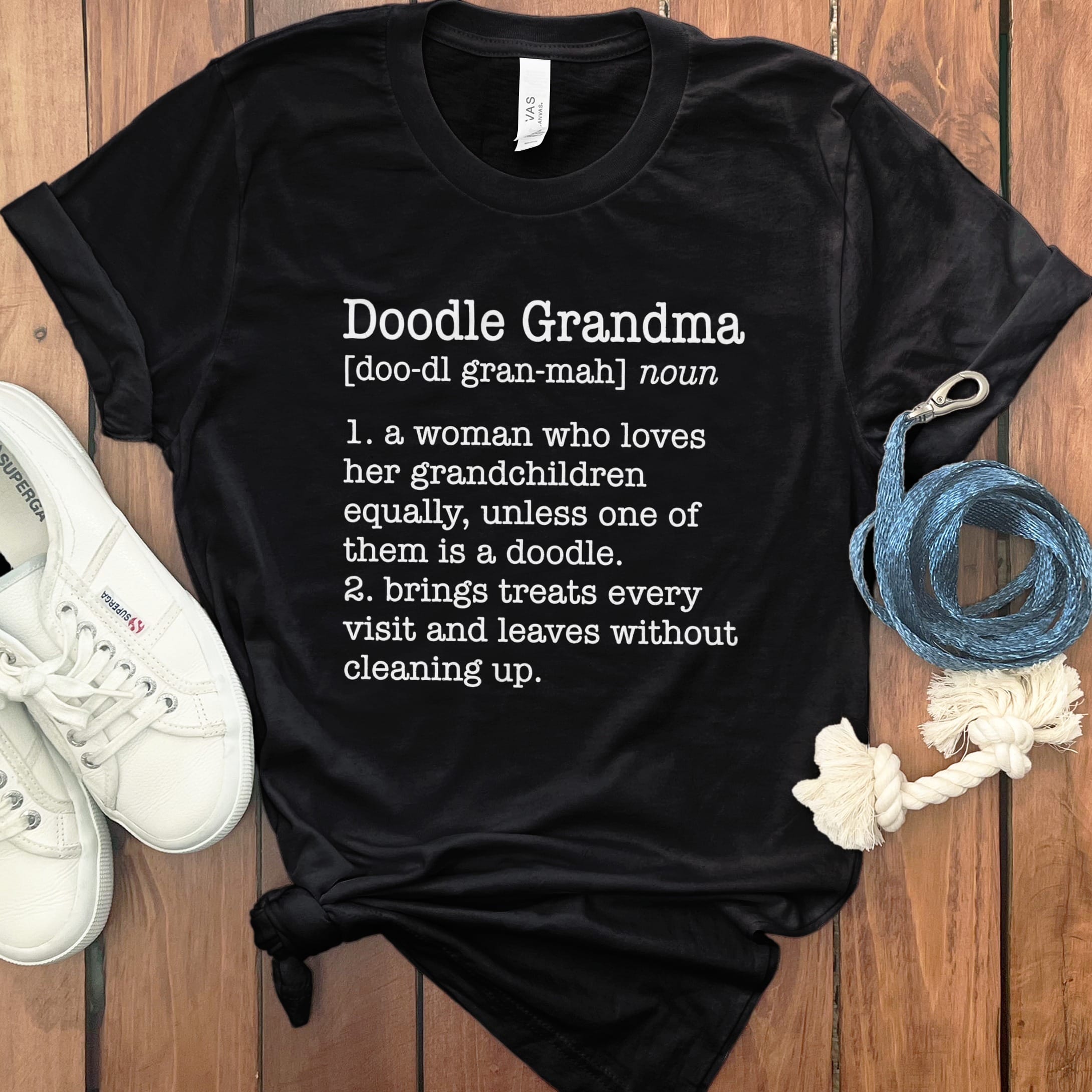 Doodle Grandma Dictionary T-Shirt in Black / S by Puppy Jo