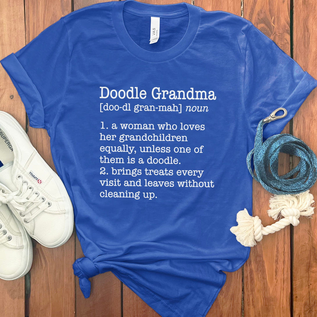 Doodle Grandma Dictionary T-Shirt in True Royal / S by Puppy Jo