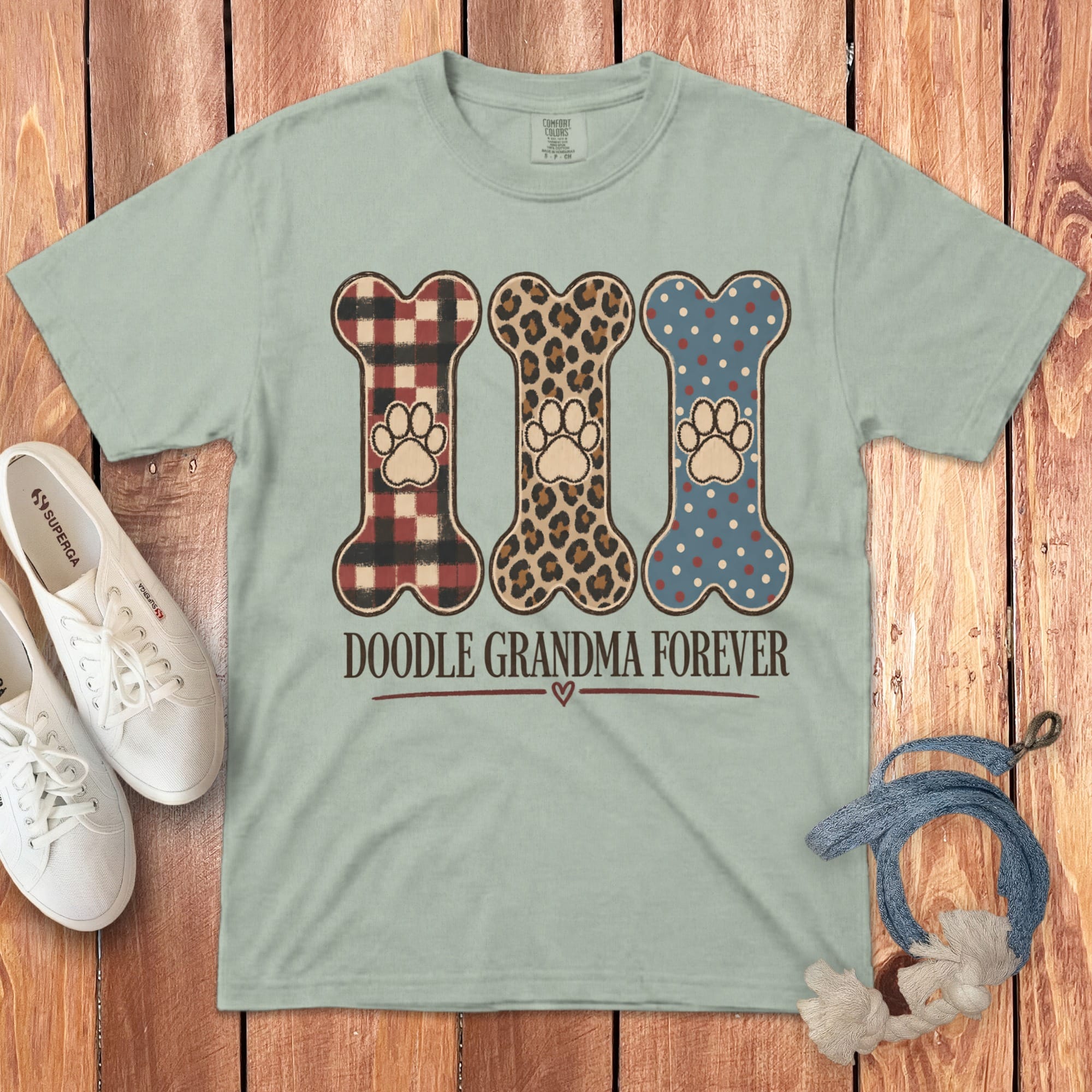 Doodle Grandma Forever Signature T-Shirt in Bay / M by Puppy Jo