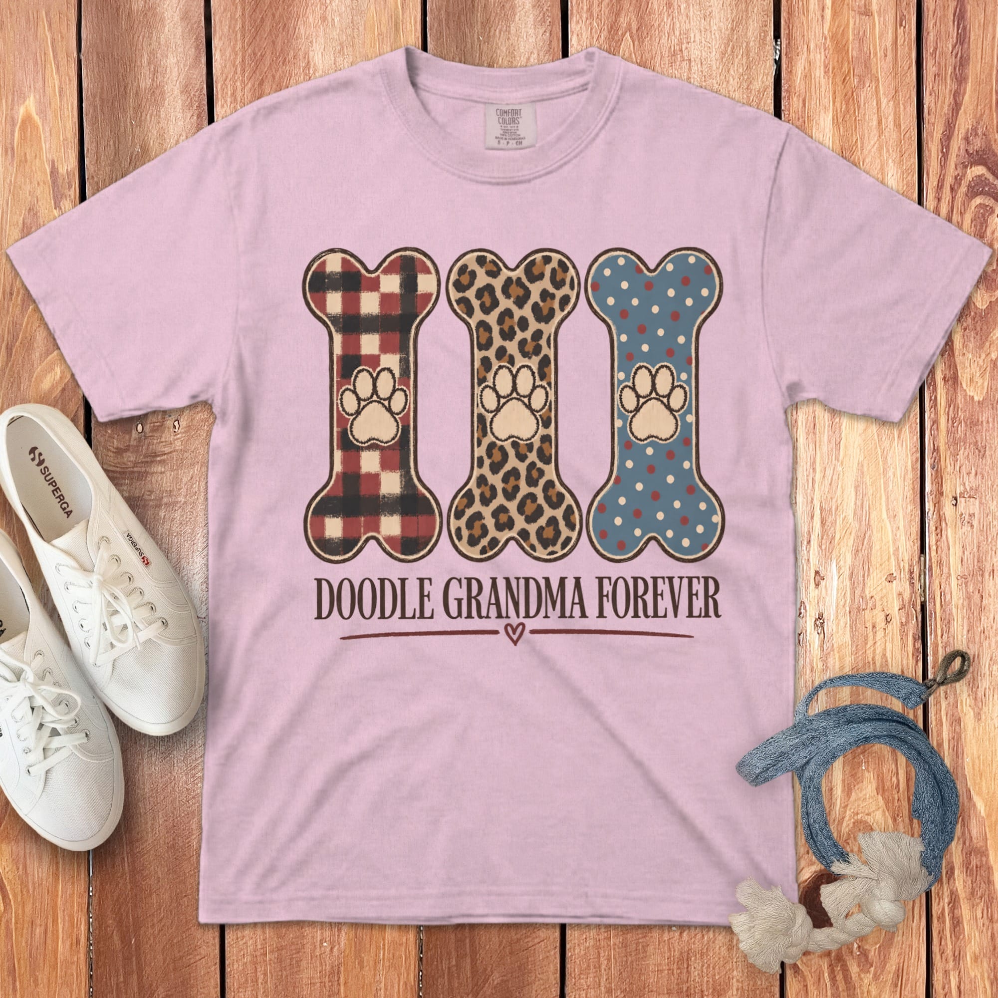 Doodle Grandma Forever Signature T-Shirt in Blossom / M by Puppy Jo