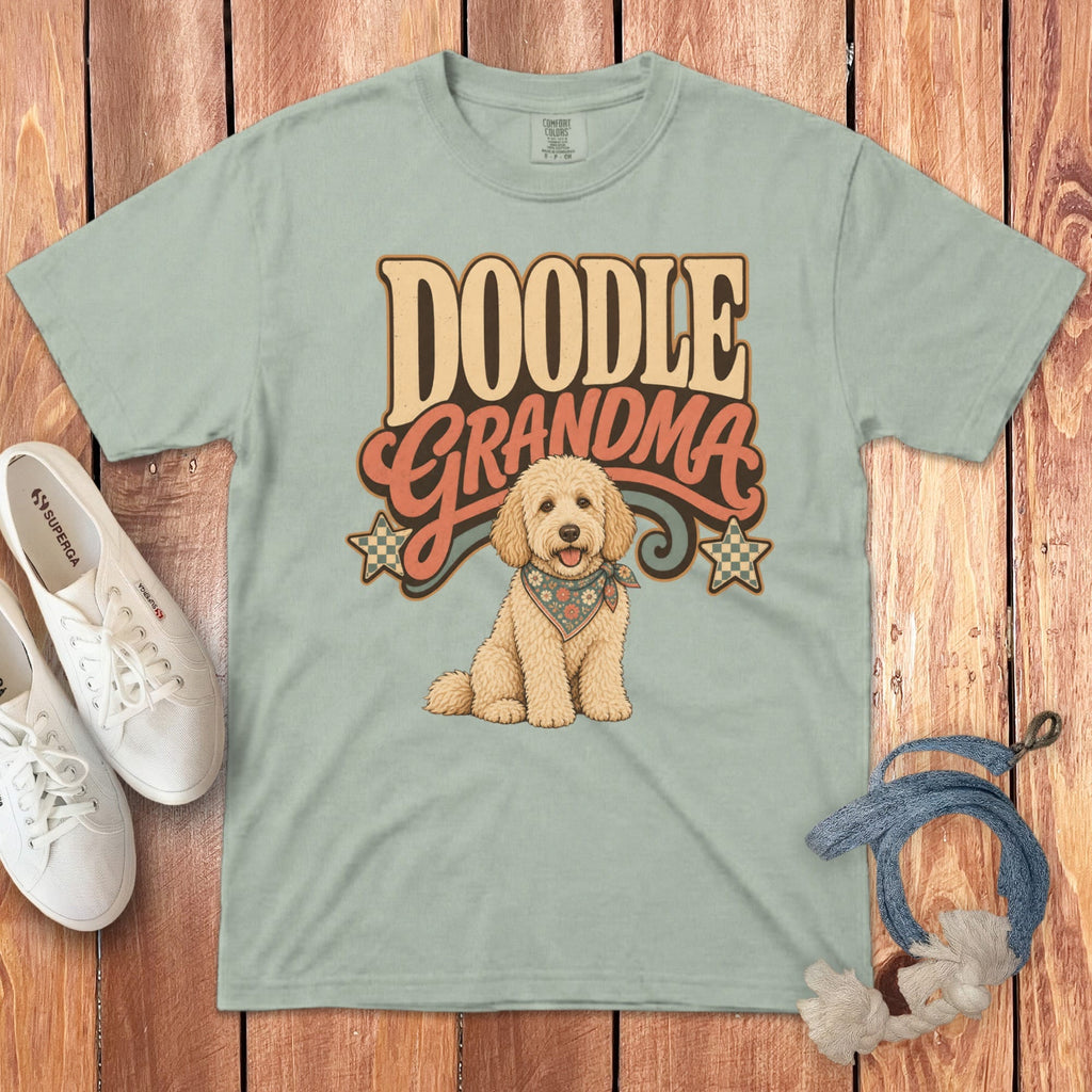 Doodle Grandma Signature T-Shirt in Bay / S by Puppy Jo