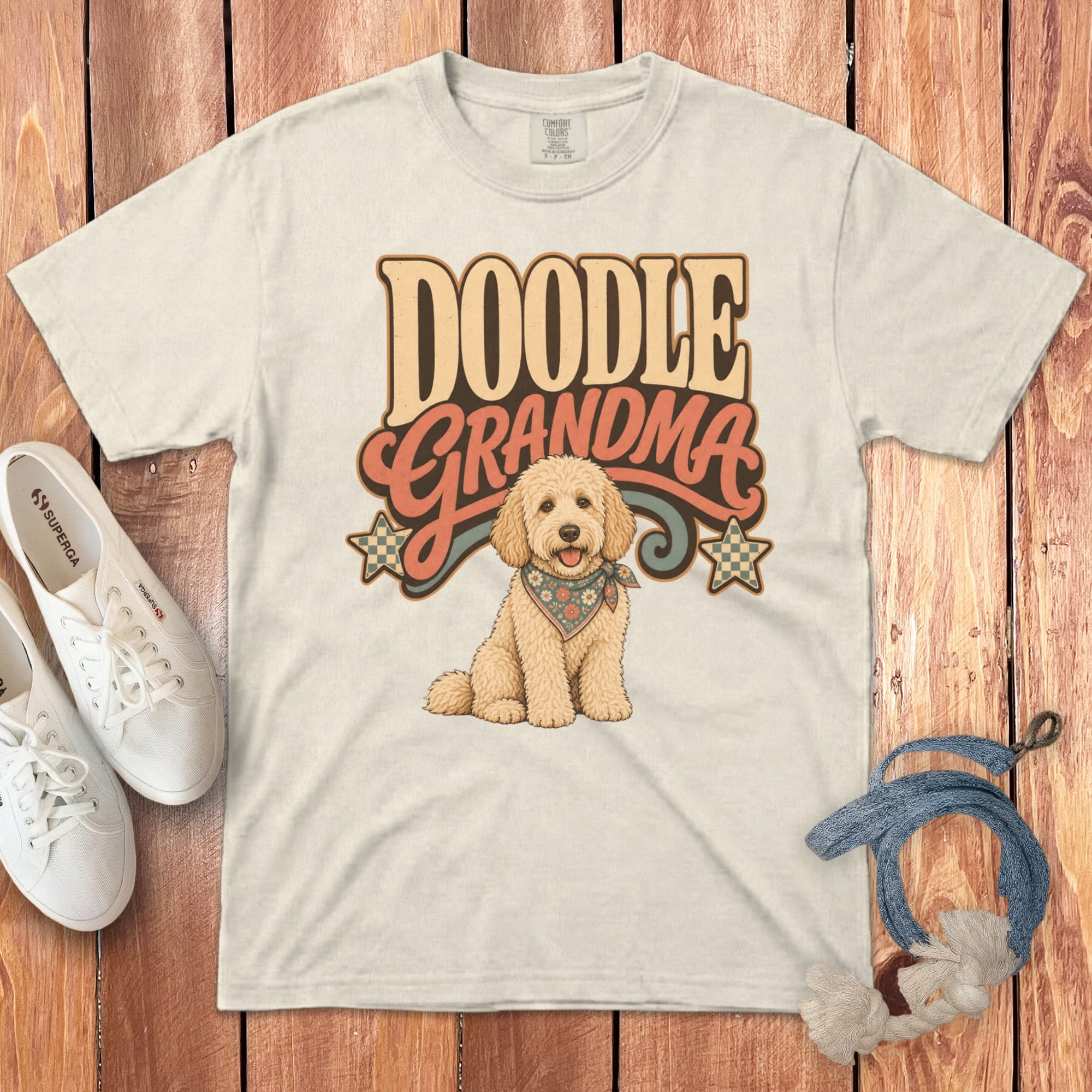 Doodle Grandma Signature T-Shirt in Ivory / S by Puppy Jo