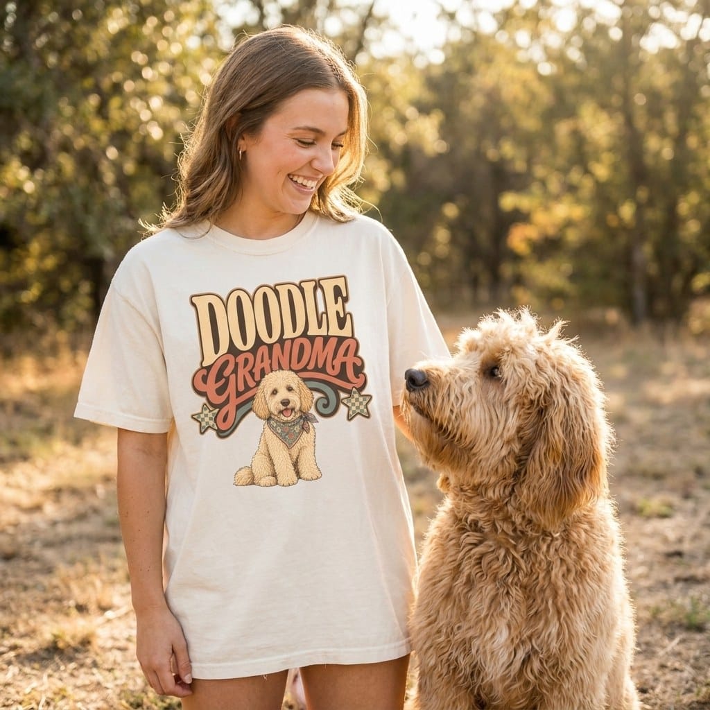 Doodle Grandma Signature T-Shirt in by Puppy Jo
