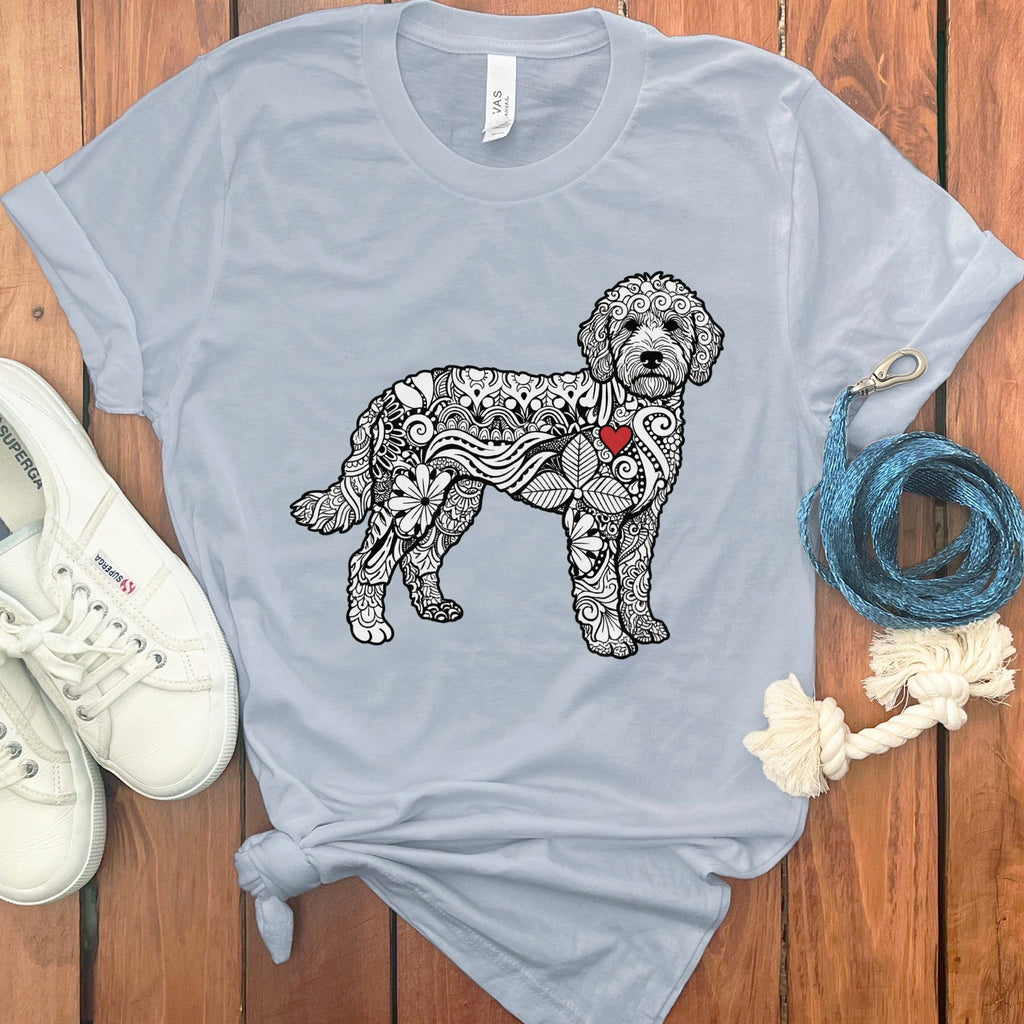 Doodle Graphic T-Shirt in Light Blue / S by Puppy Jo