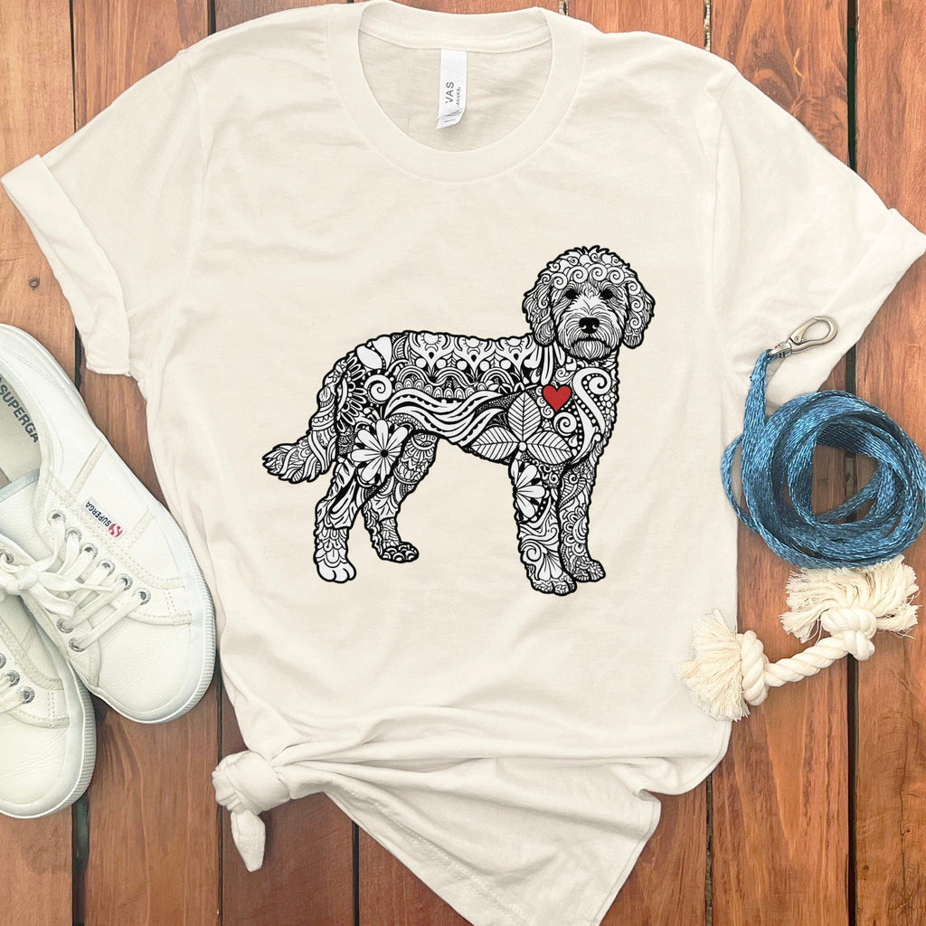 Doodle Graphic T-Shirt in Natural / S by Puppy Jo