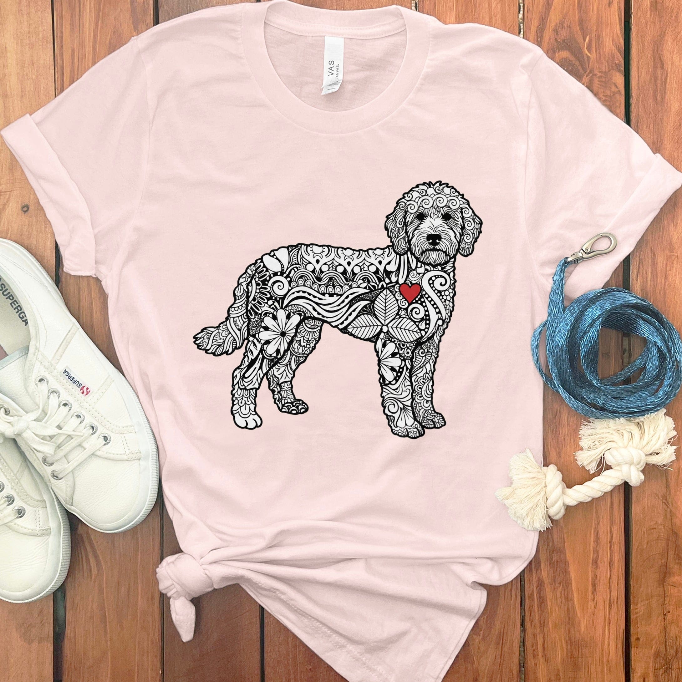 Doodle Graphic T-Shirt in Soft Pink / S by Puppy Jo