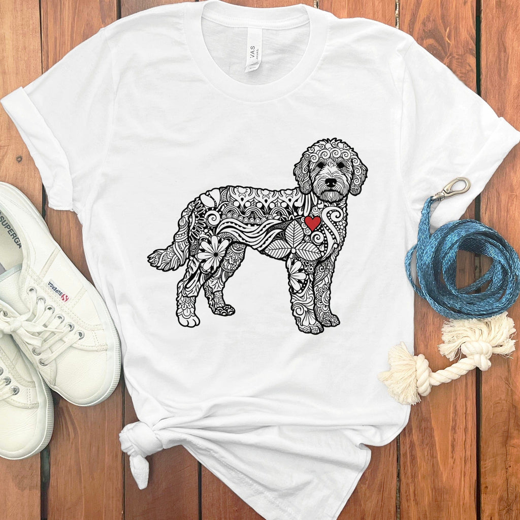 Doodle Graphic T-Shirt in White / S by Puppy Jo