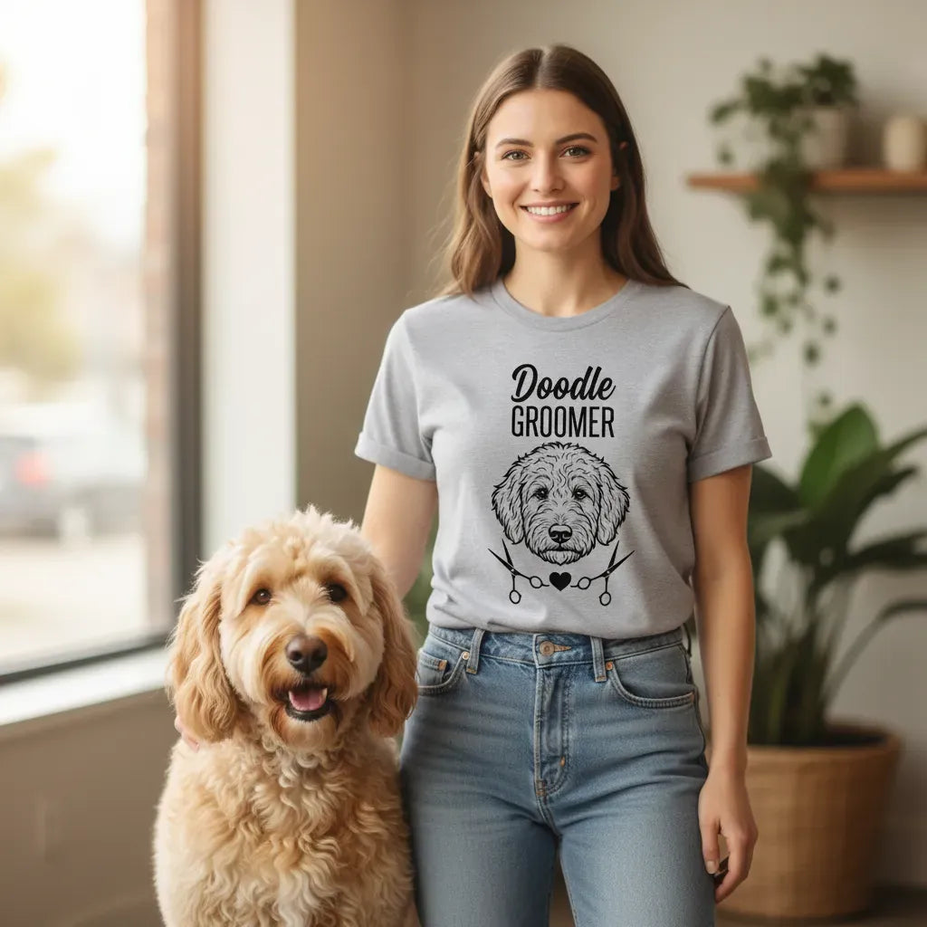 Doodle Groomer T-Shirt in by Puppy Jo