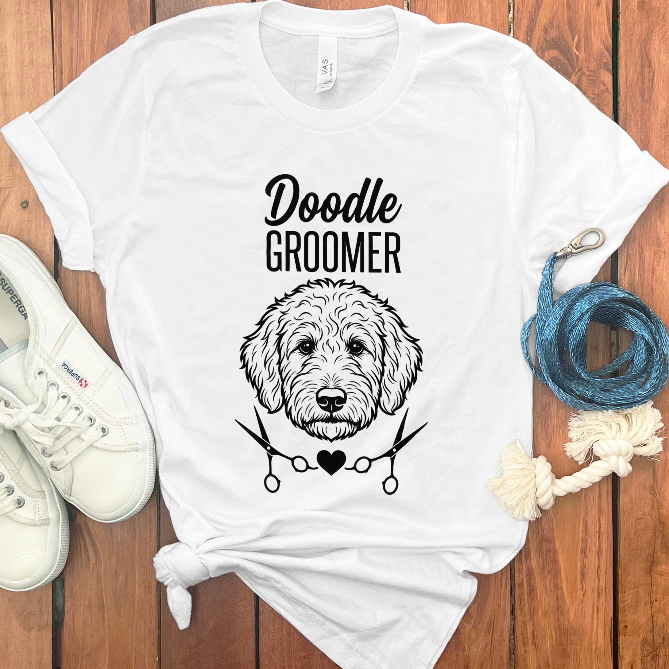 Doodle Groomer T-Shirt in White / S by Puppy Jo