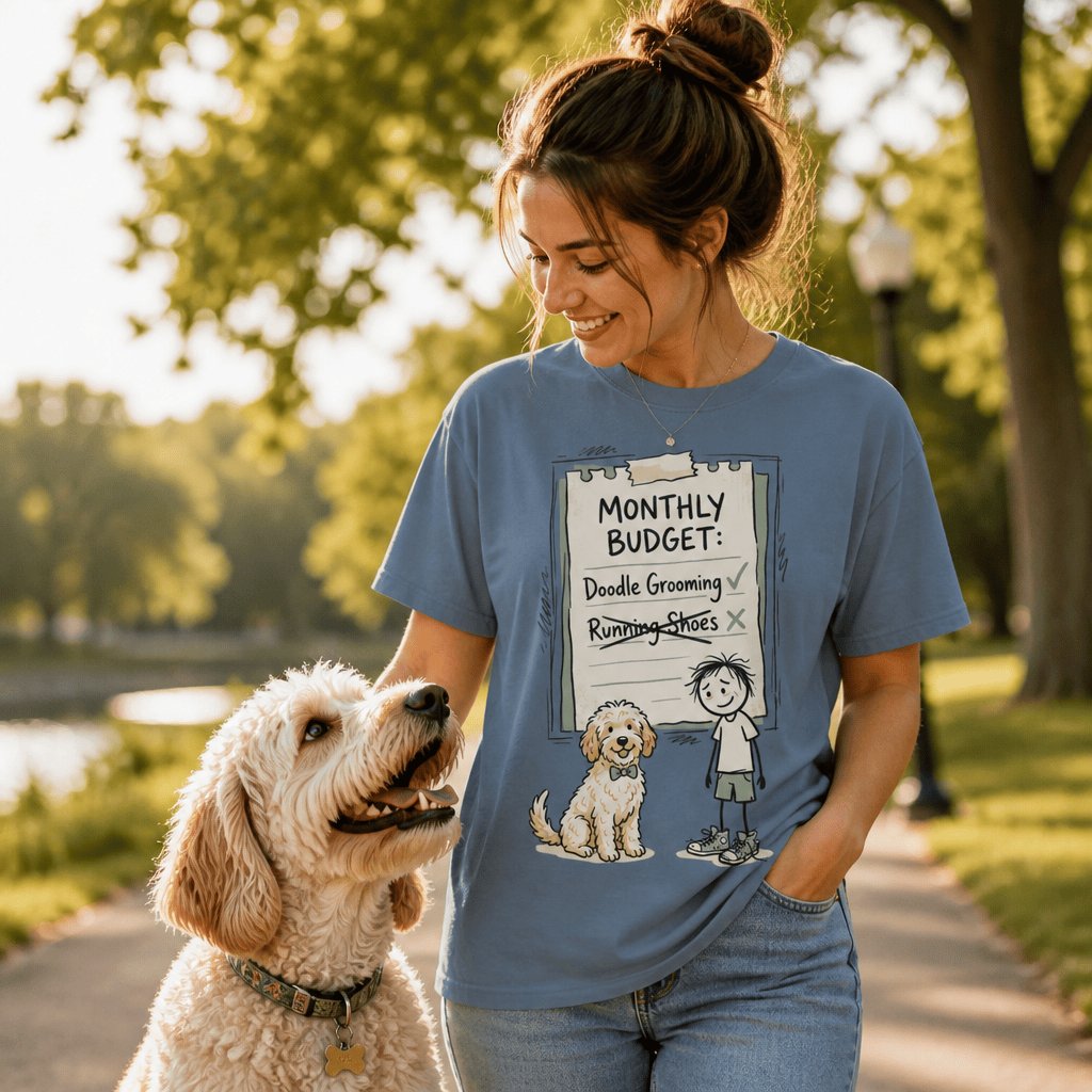 Doodle Grooming Budget Signature T-Shirt in by Puppy Jo