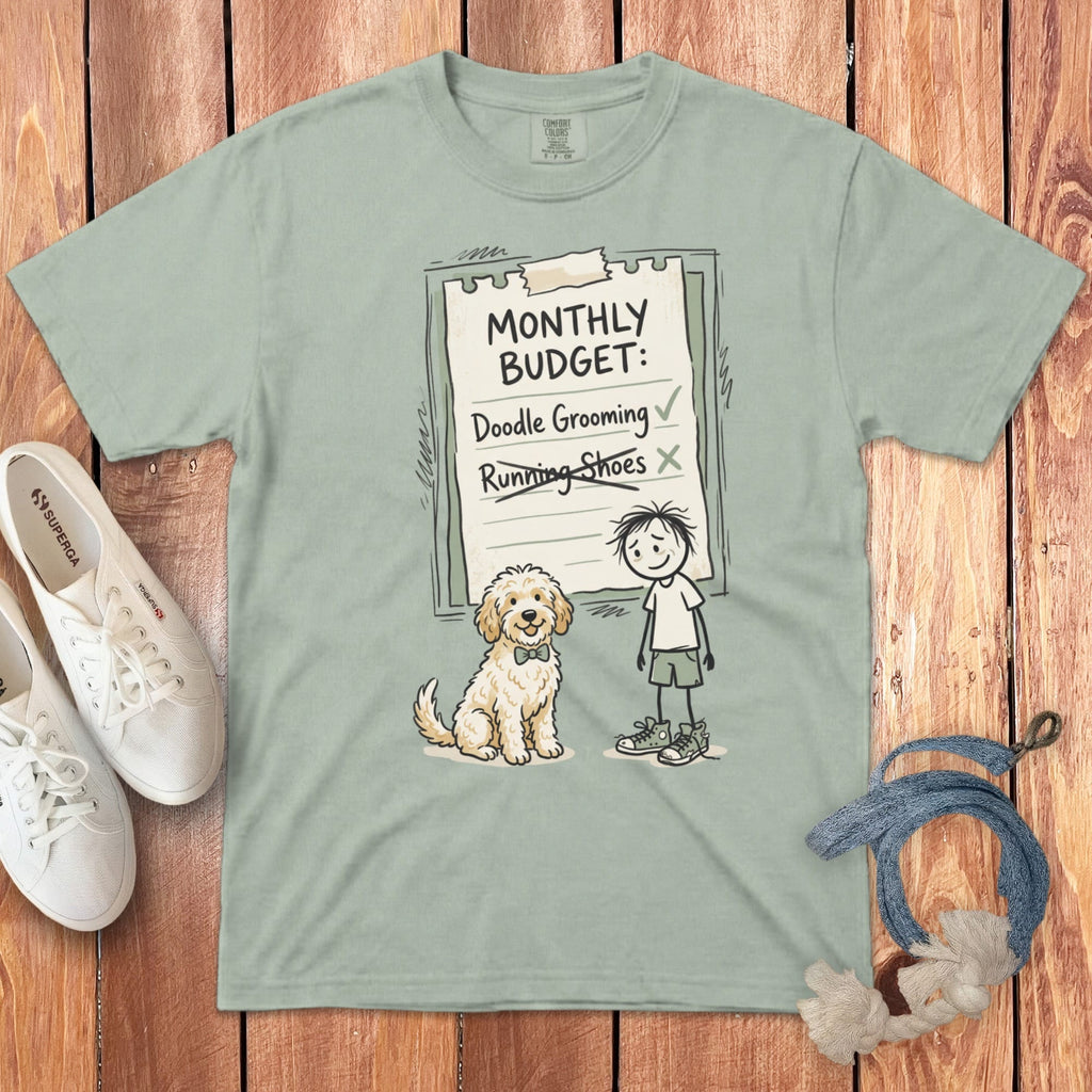 Doodle Grooming Budget Signature T-Shirt in S / Bay by Puppy Jo