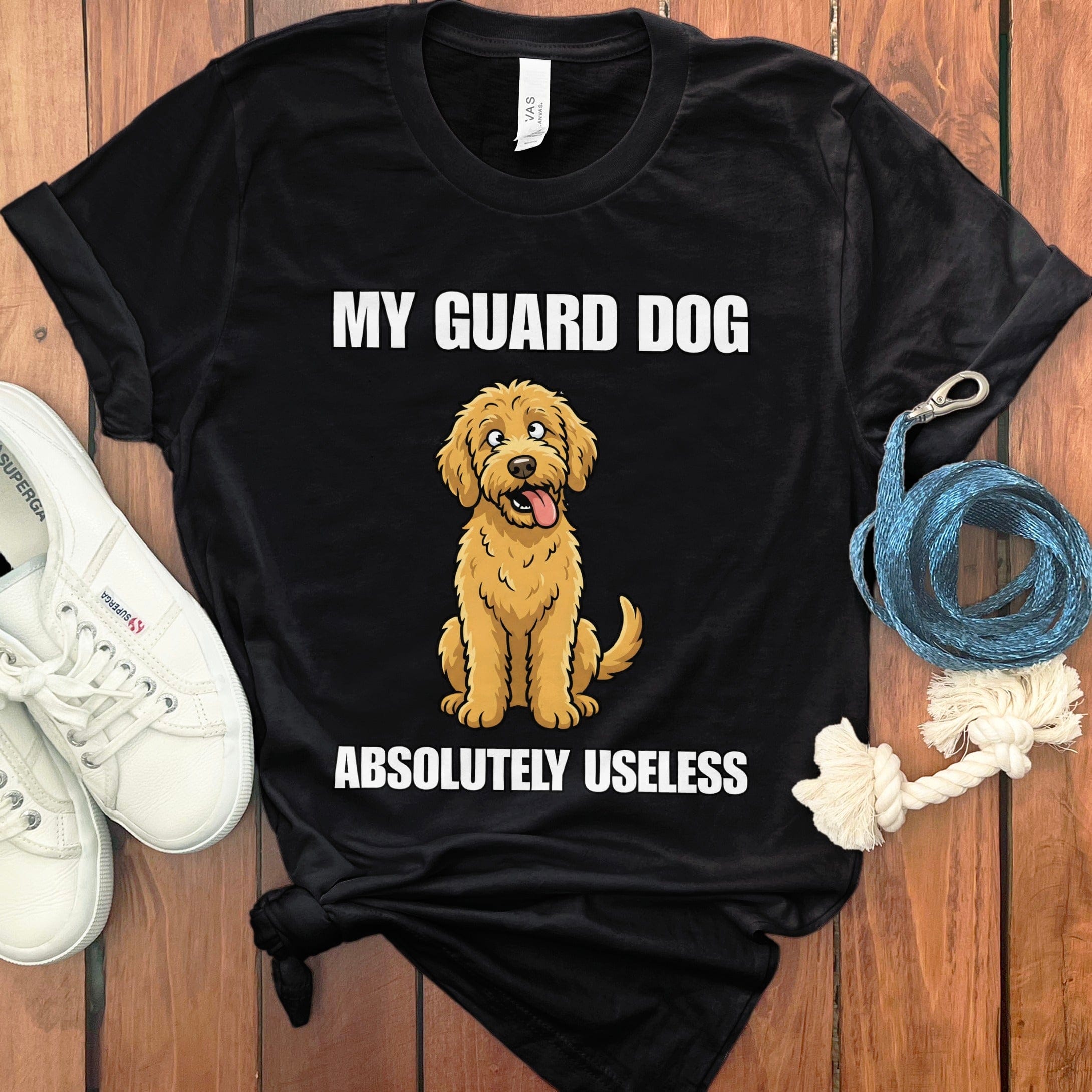 Doodle Guard Dog T-Shirt in Black / S by Puppy Jo