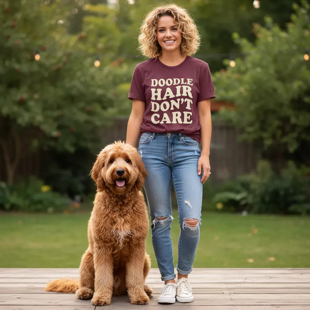 Doodle Hair Dont Care T-Shirt in by Puppy Jo