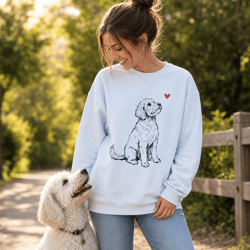 Doodle Heart Sketch Sweatshirt in by Puppy Jo