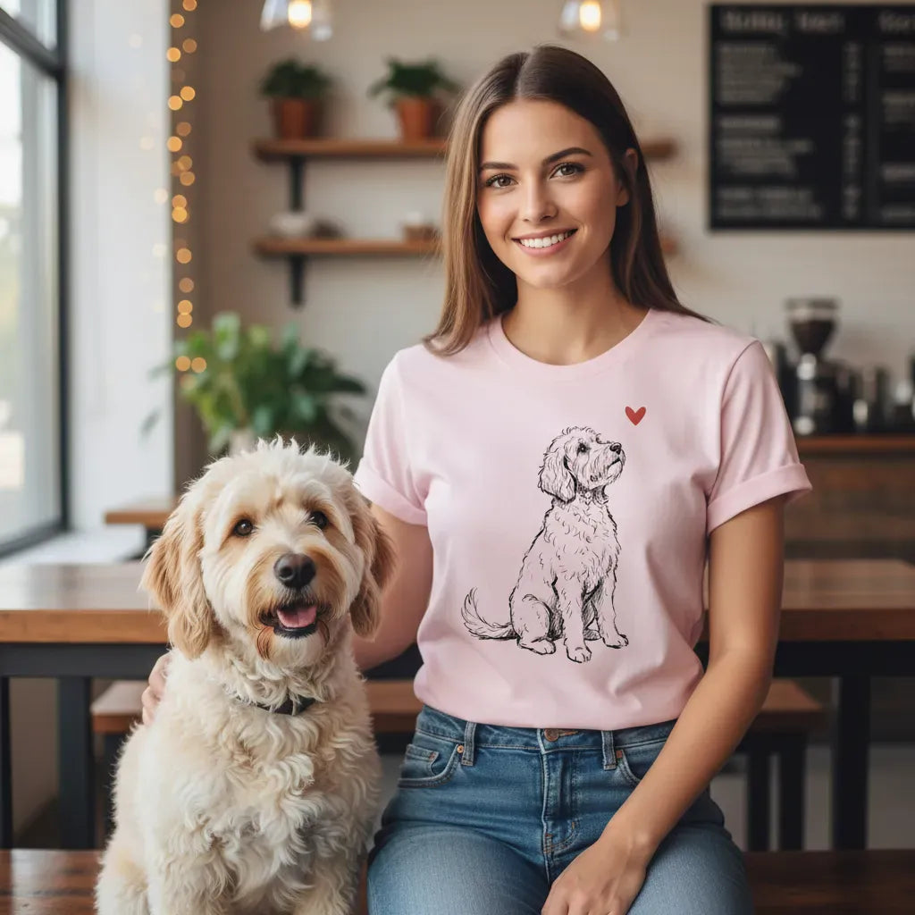 Doodle Heart Sketch T-Shirt in by Puppy Jo