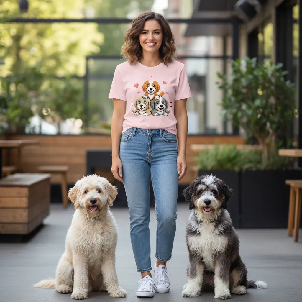 Doodle Hearts T-Shirt in by Puppy Jo
