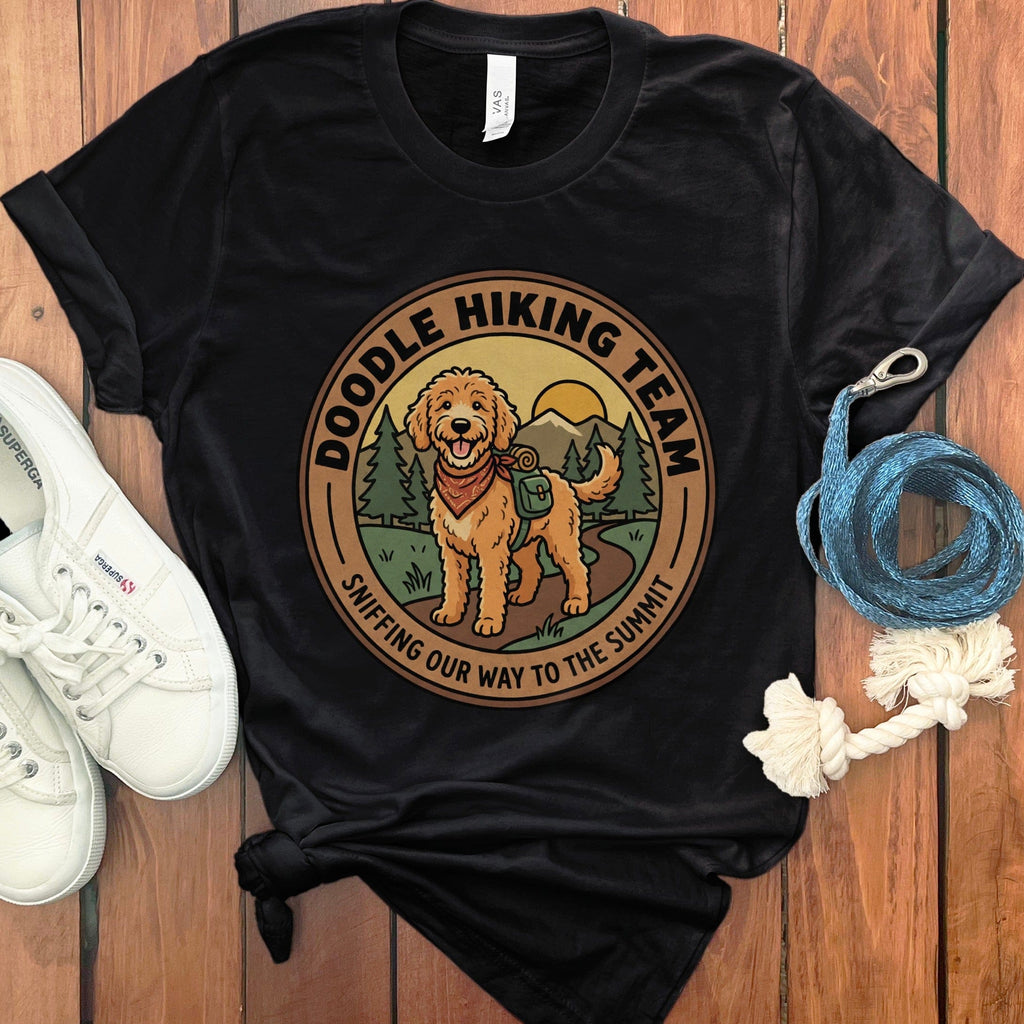Doodle Hiking Team T-Shirt in Black / S by Puppy Jo