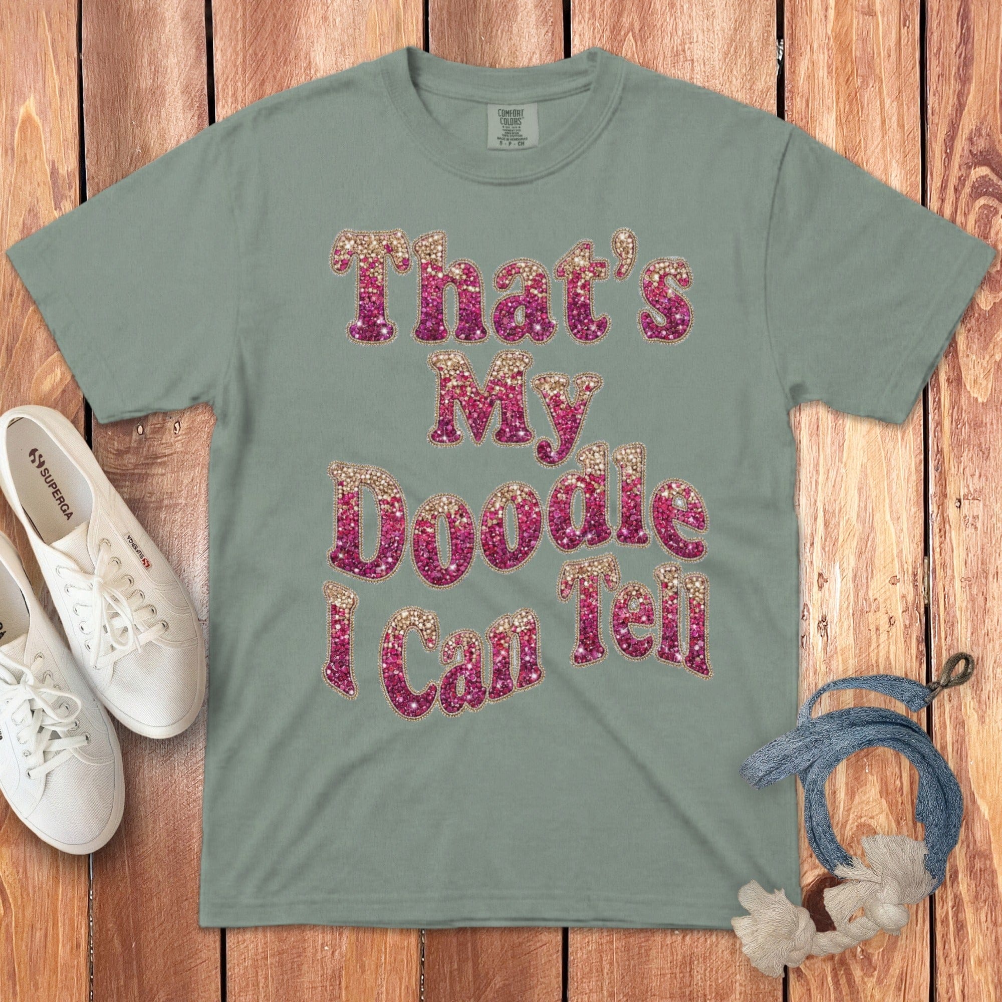Doodle I Can Tell Signature T-Shirt in Bay / S by Puppy Jo