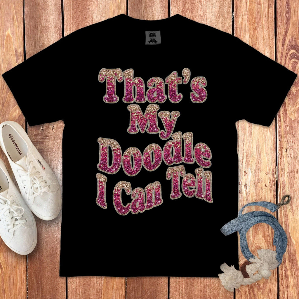 Doodle I Can Tell Signature T-Shirt in Black / S by Puppy Jo