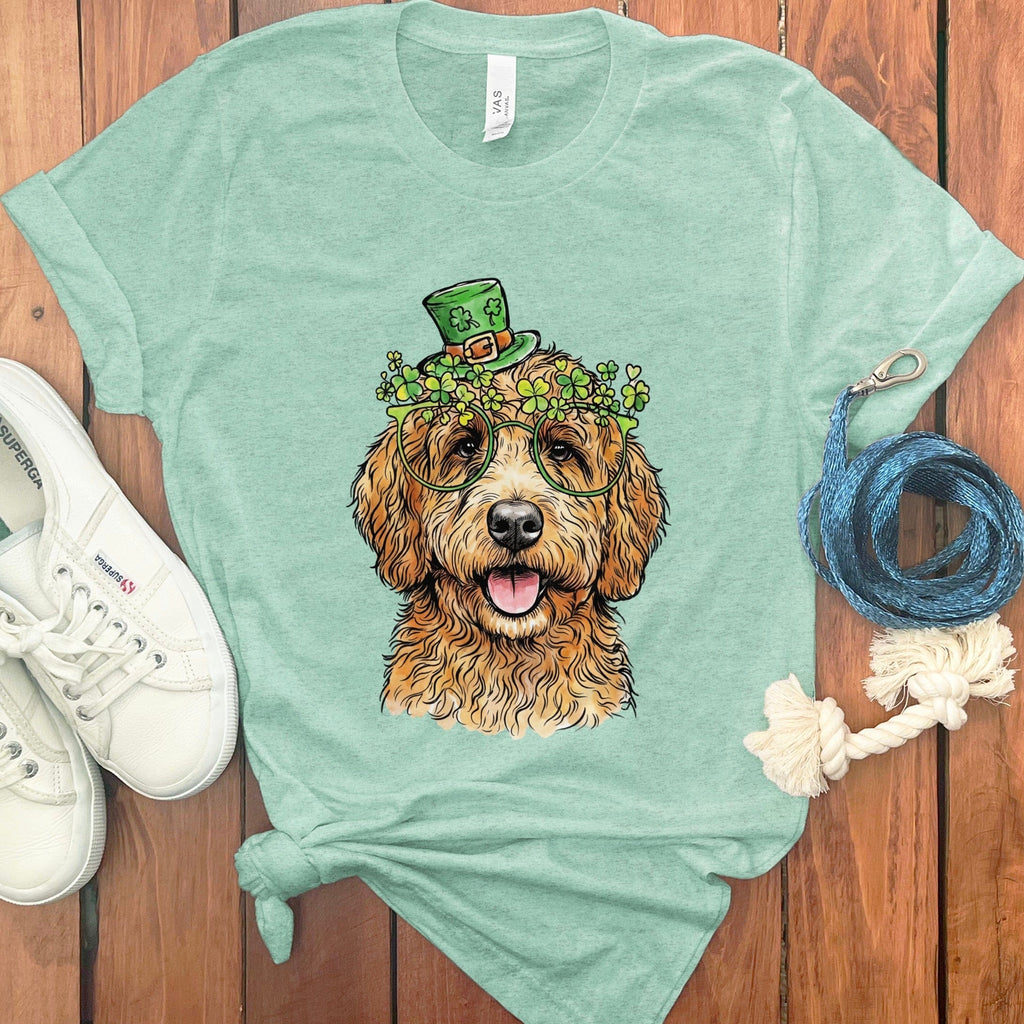 Doodle Irish T-Shirt in Heather Mint / S by Puppy Jo