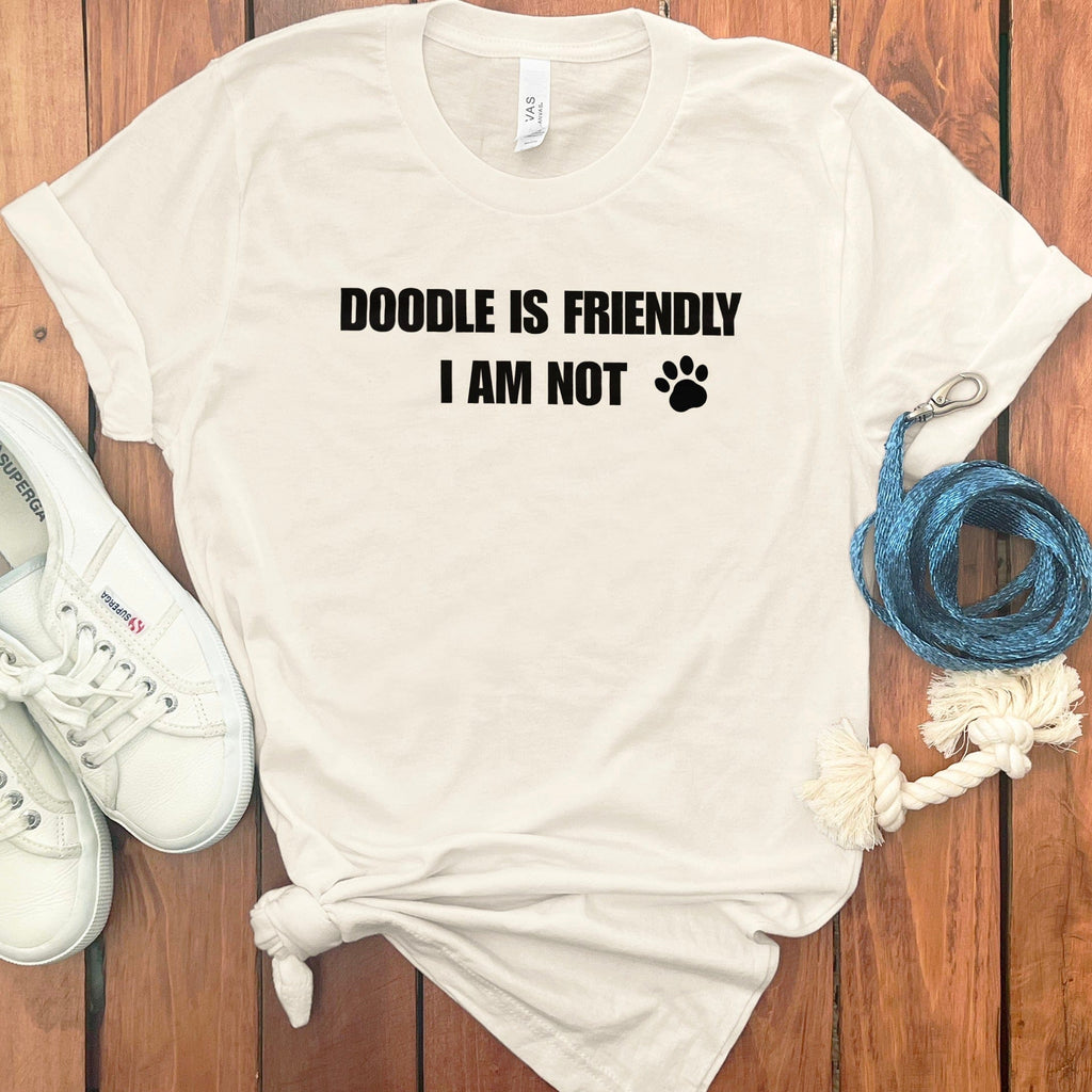Doodle is Friendly T-Shirt in Natural / S by Puppy Jo