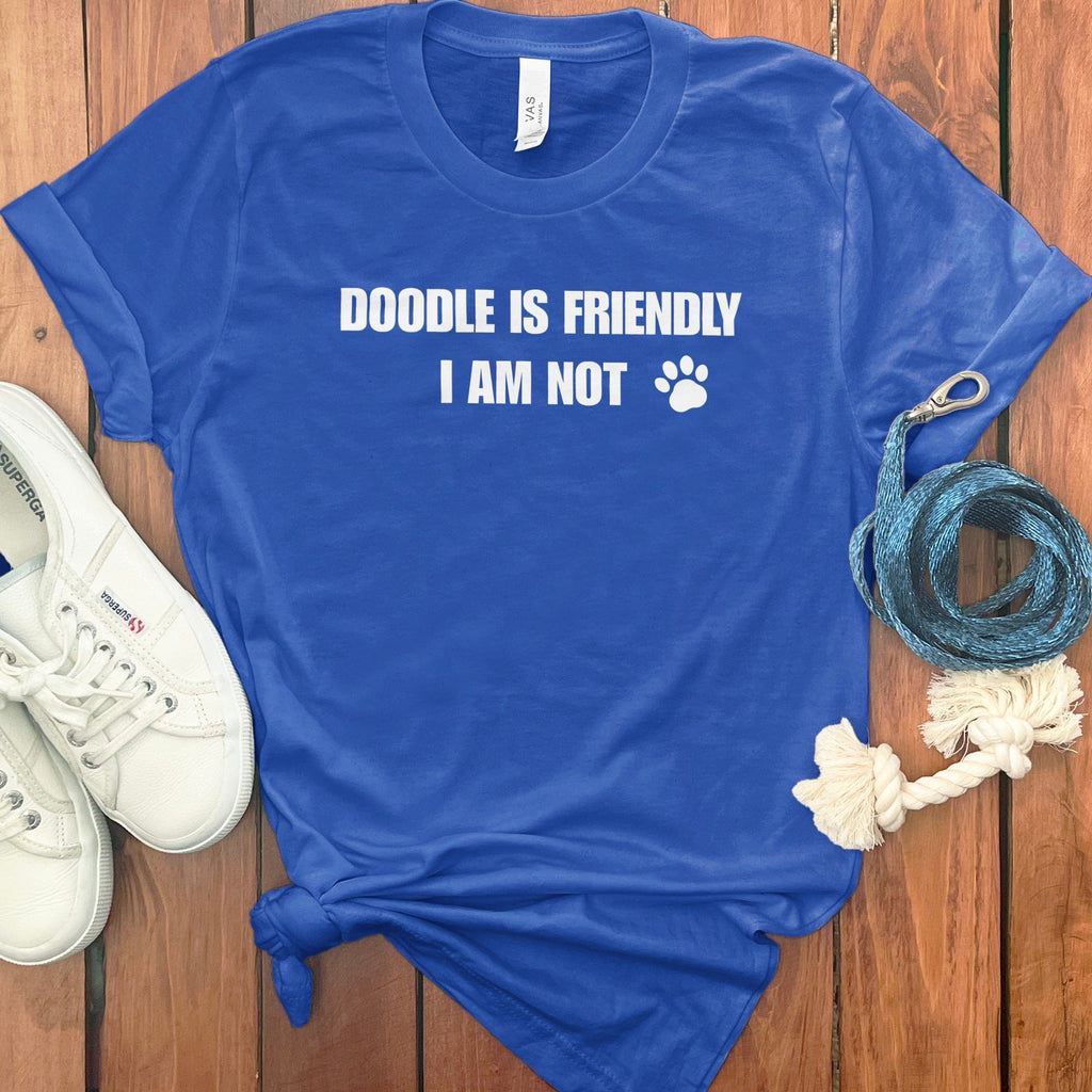 Doodle is Friendly T-Shirt in True Royal / S by Puppy Jo