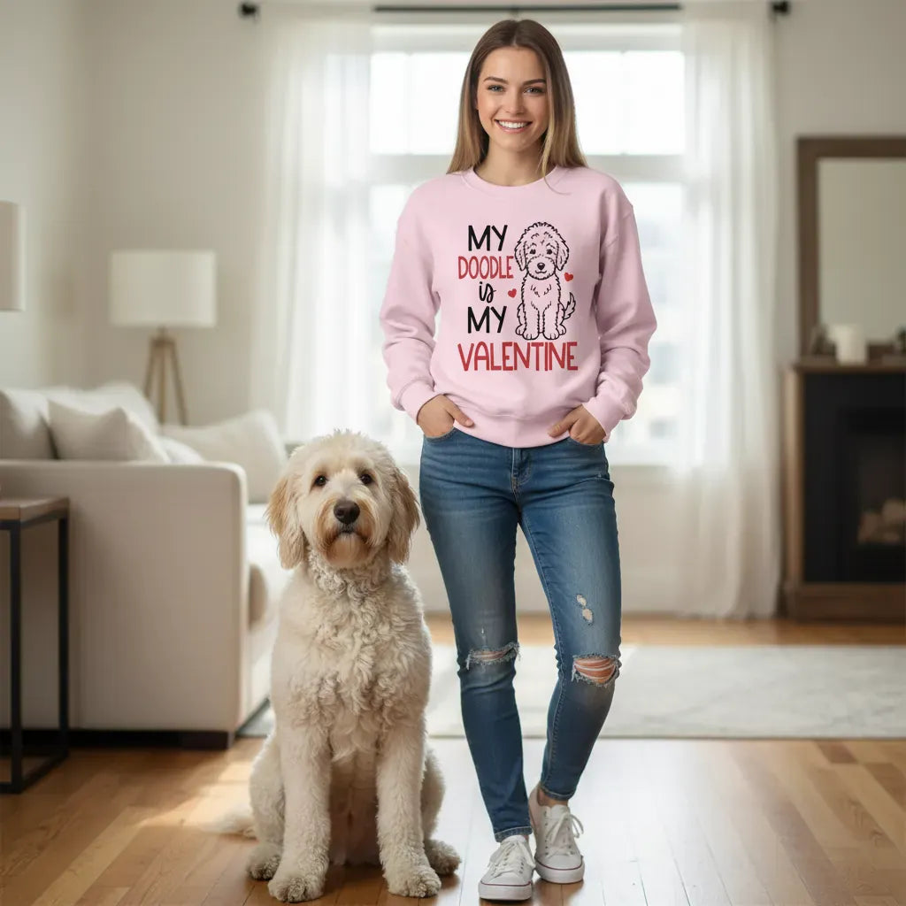 Doodle Is My Valentine Sweatshirt in by Puppy Jo