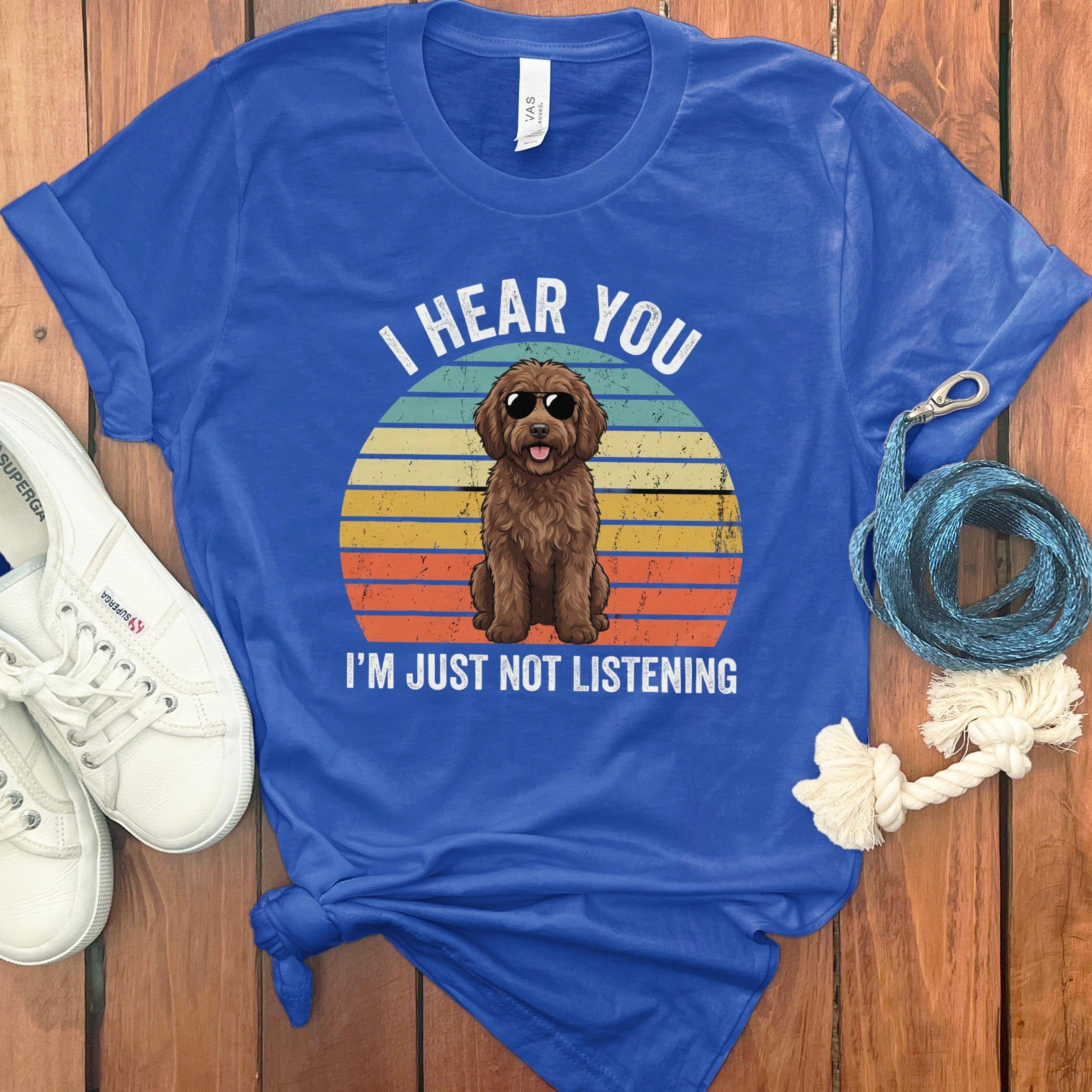 Doodle Just Not Listening T-Shirt in True Royal / S by Puppy Jo