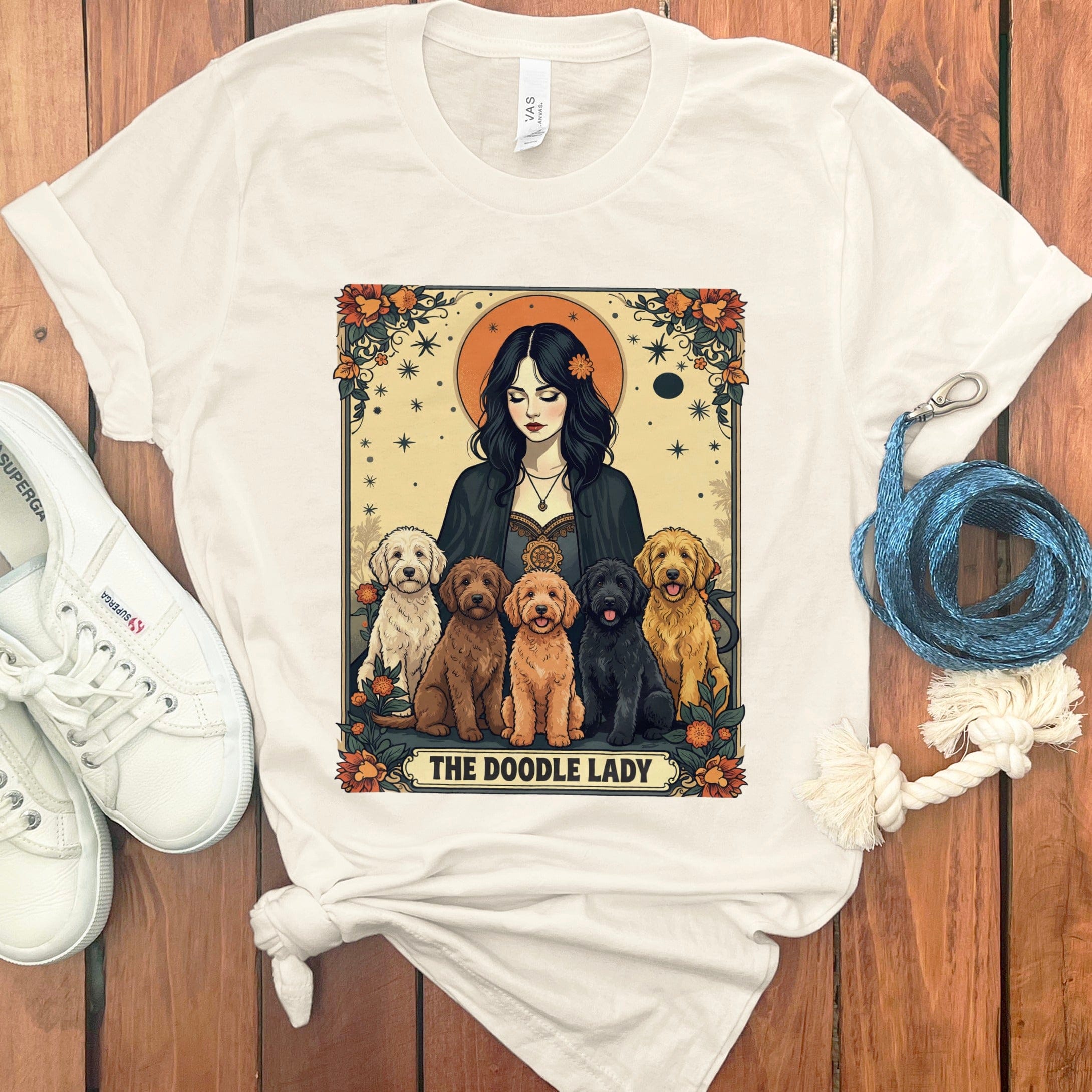 Doodle Lady Tarot T-Shirt in Natural / S by Puppy Jo