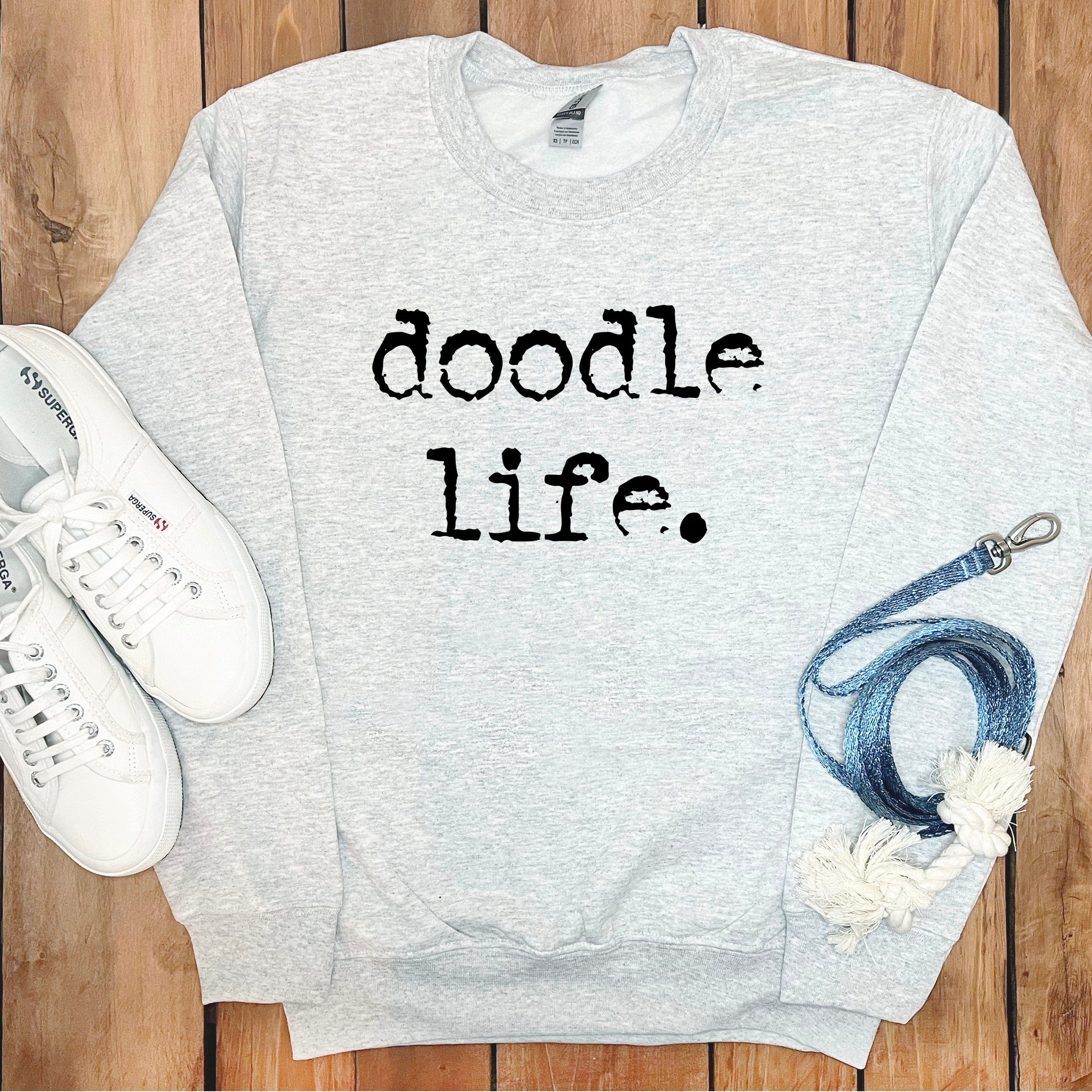Doodle Life Sweatshirt in Ash / S by Puppy Jo