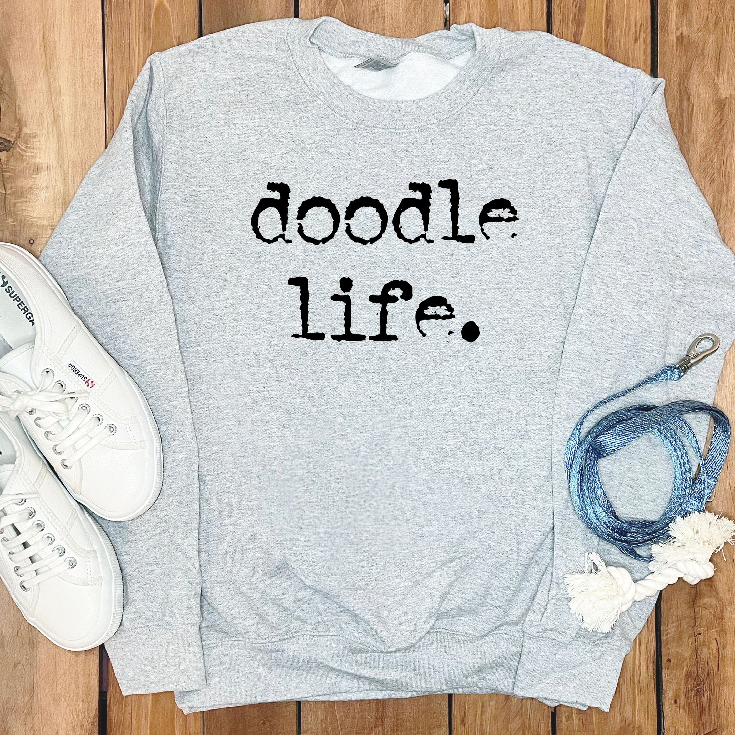 Doodle Life Sweatshirt in Sport Grey / S by Puppy Jo